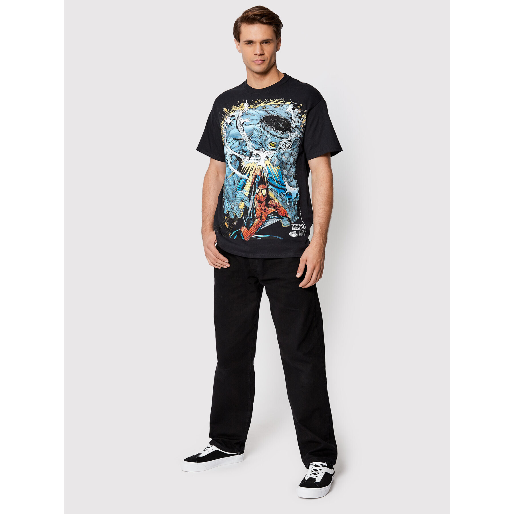 HUF Tricou MARVEL Battle TS01976 Negru Regular Fit - Pled.ro