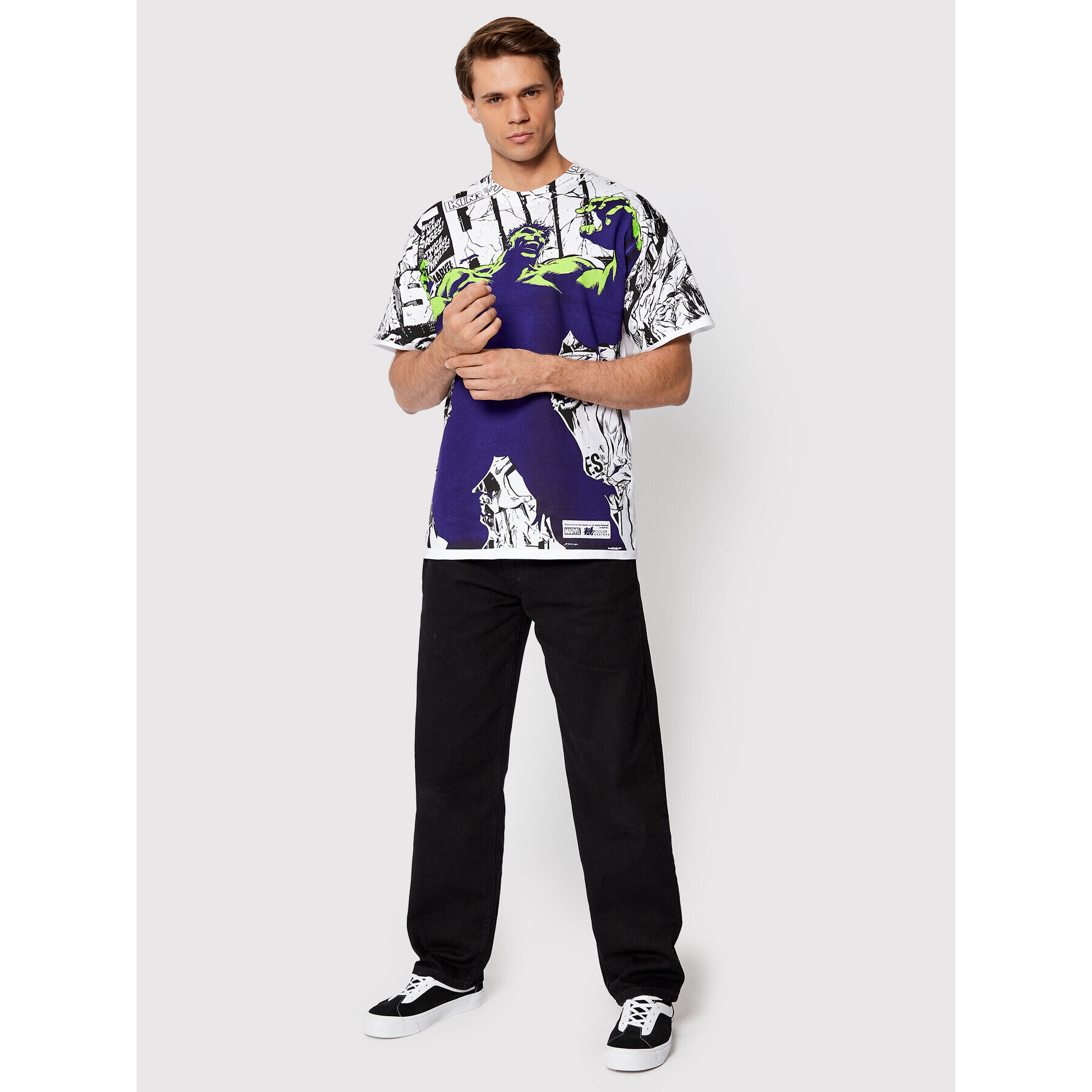 HUF Tricou MARVEL Gamma TS01973 Alb Regular Fit - Pled.ro