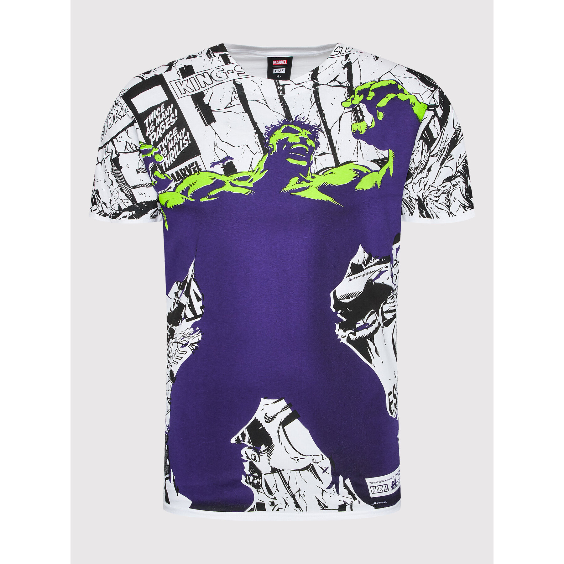 HUF Tricou MARVEL Gamma TS01973 Alb Regular Fit - Pled.ro