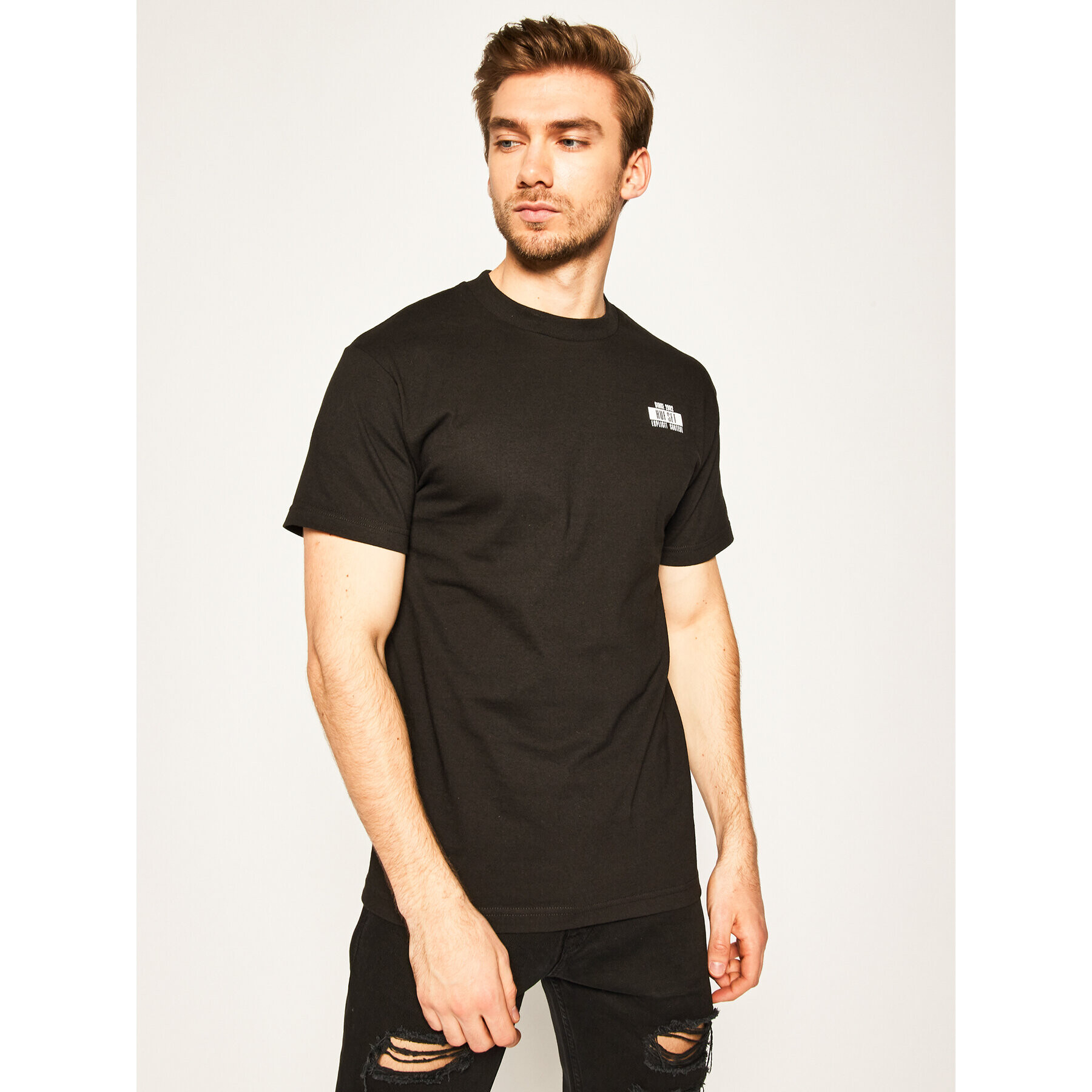 HUF Tricou Product Tee TS01013 Negru Regular Fit - Pled.ro