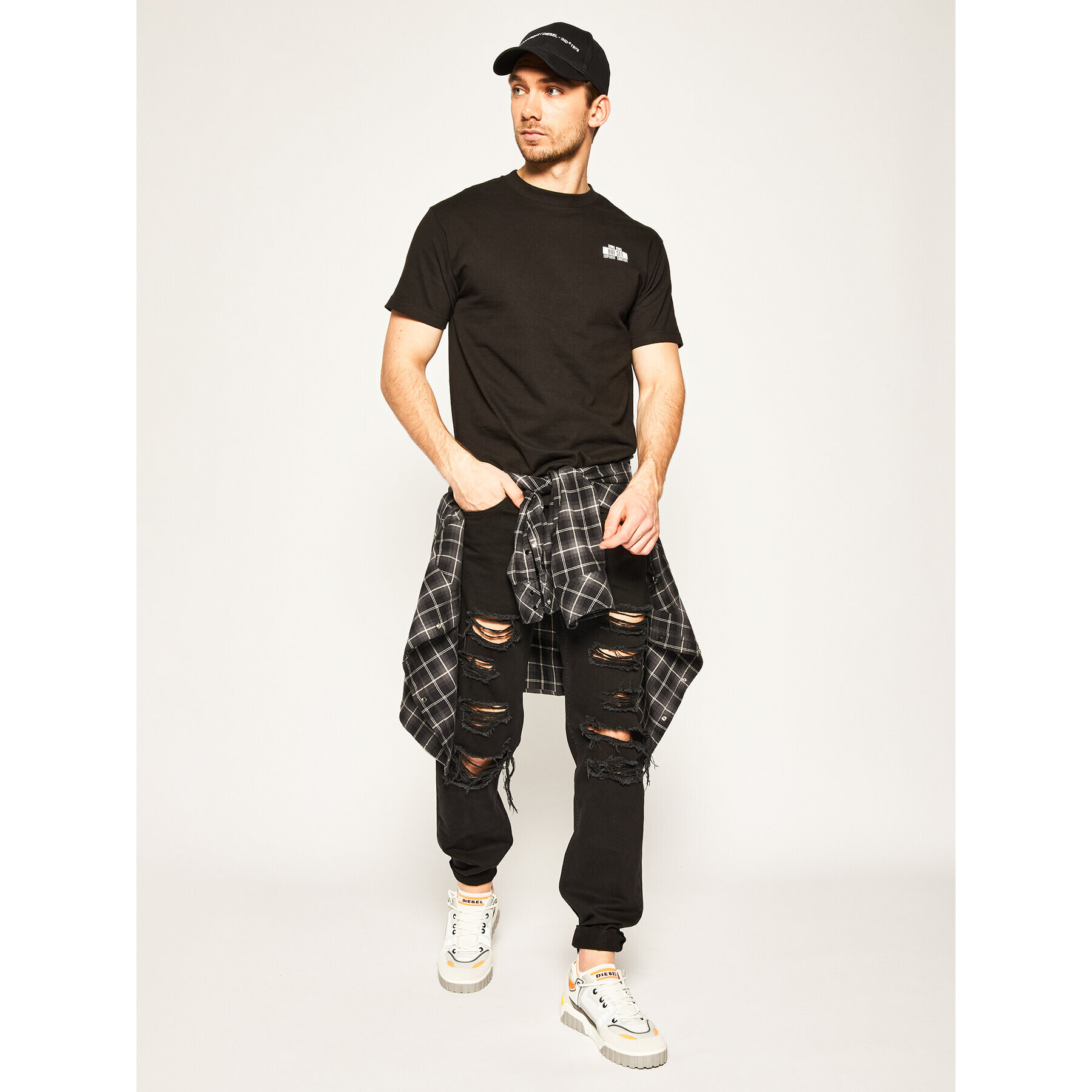 HUF Tricou Product Tee TS01013 Negru Regular Fit - Pled.ro