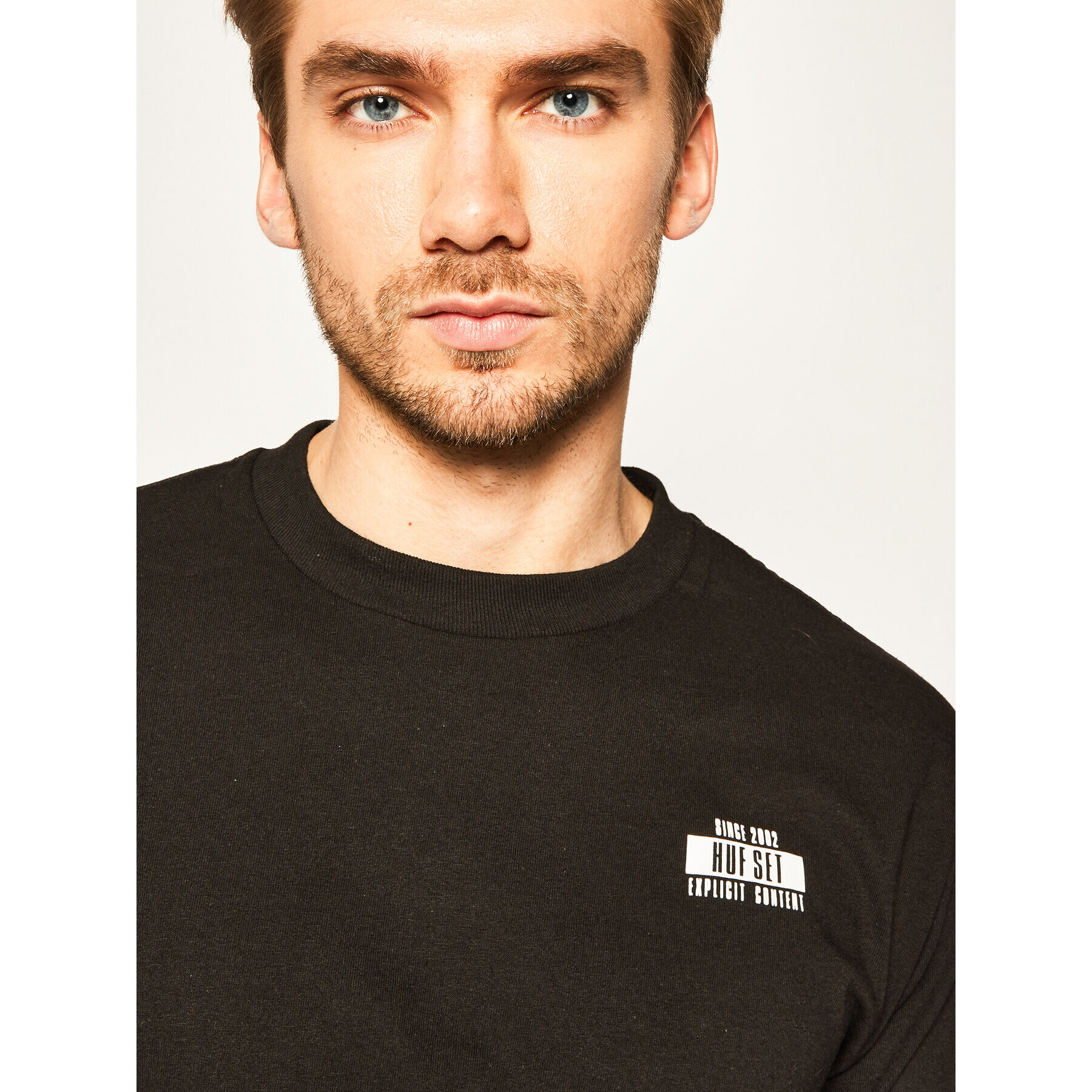 HUF Tricou Product Tee TS01013 Negru Regular Fit - Pled.ro