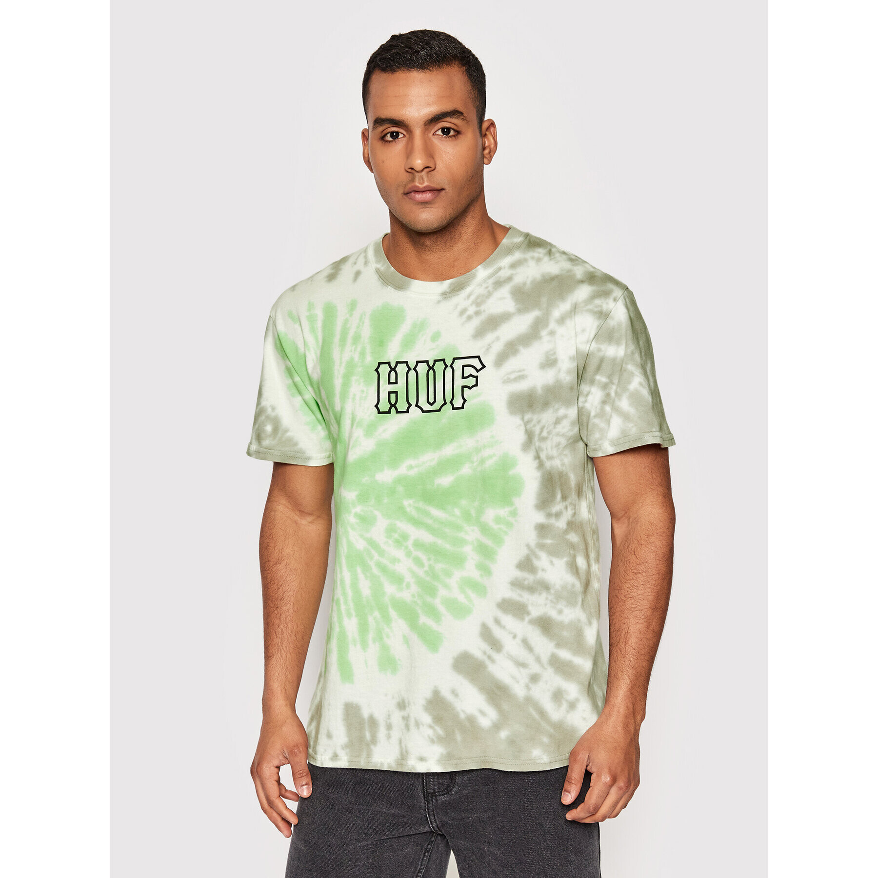 HUF Tricou Sf Dye TS01630 Verde Regular Fit - Pled.ro