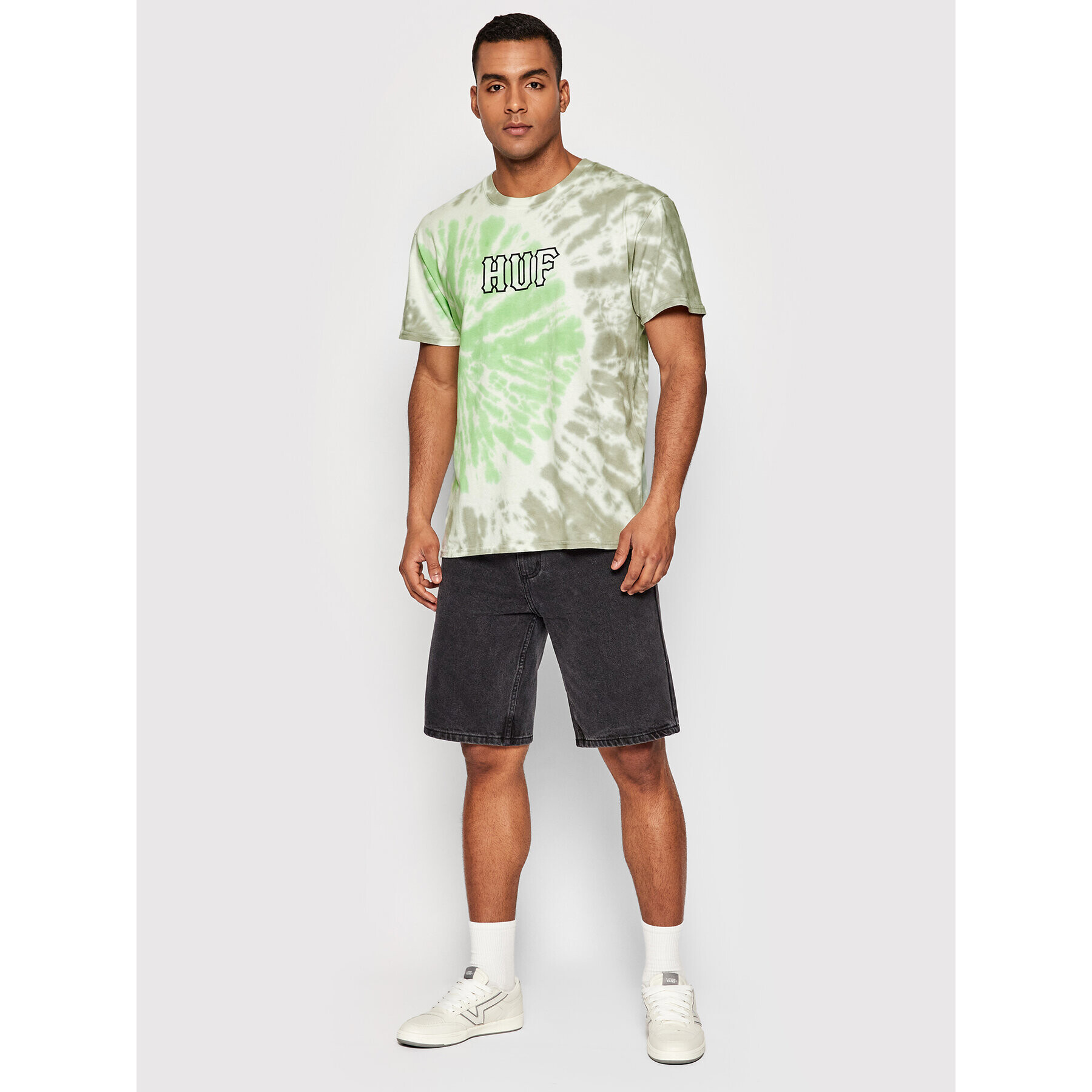 HUF Tricou Sf Dye TS01630 Verde Regular Fit - Pled.ro