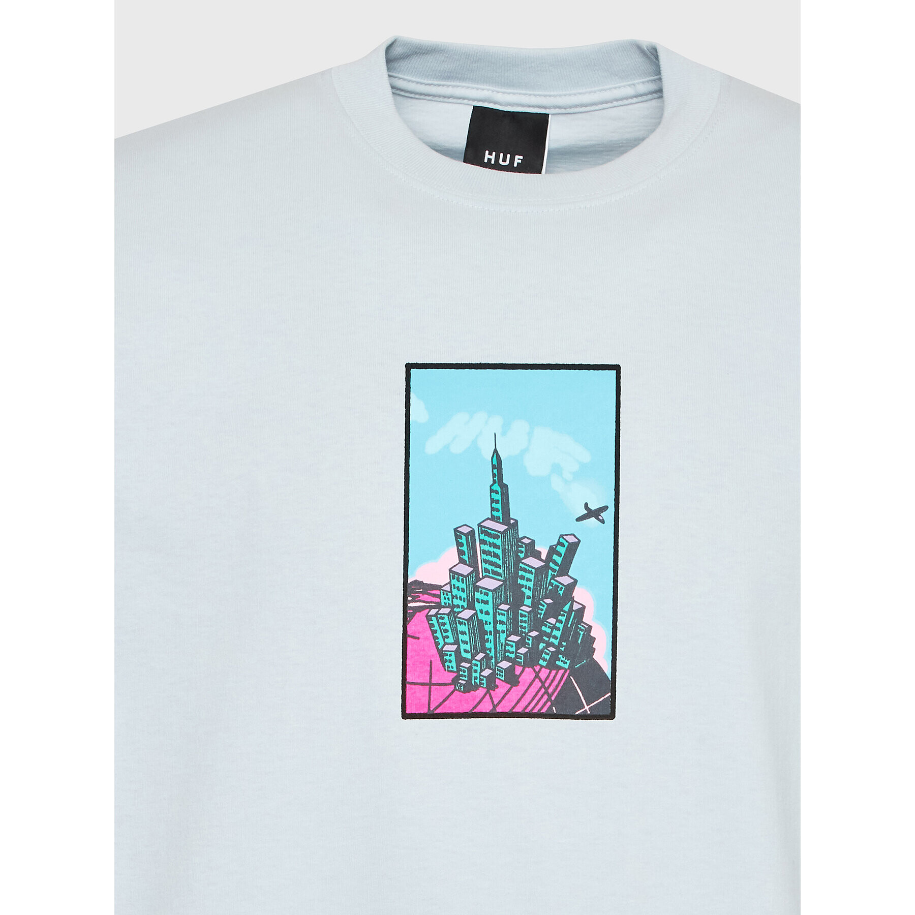 HUF Tricou Sky Is The Limit TS01948 Albastru Regular Fit - Pled.ro