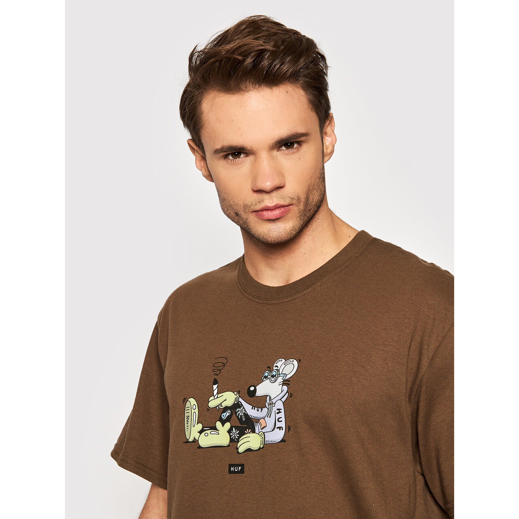 HUF Tricou Steven Harrington Mouse TS01688 Maro Regular Fit - Pled.ro