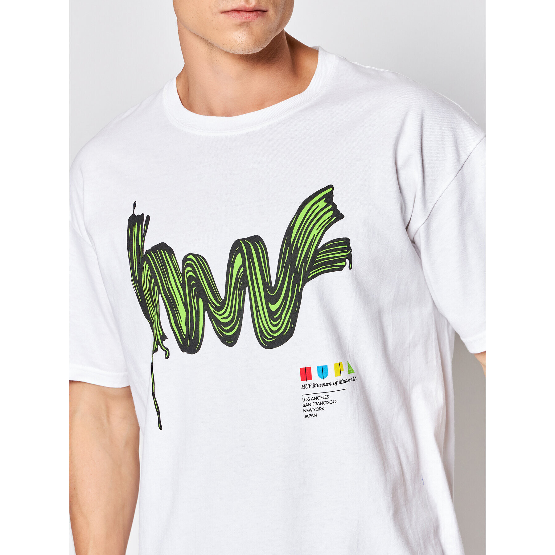 HUF Tricou Stroke Of Genius TS01653 Alb Regular Fit - Pled.ro