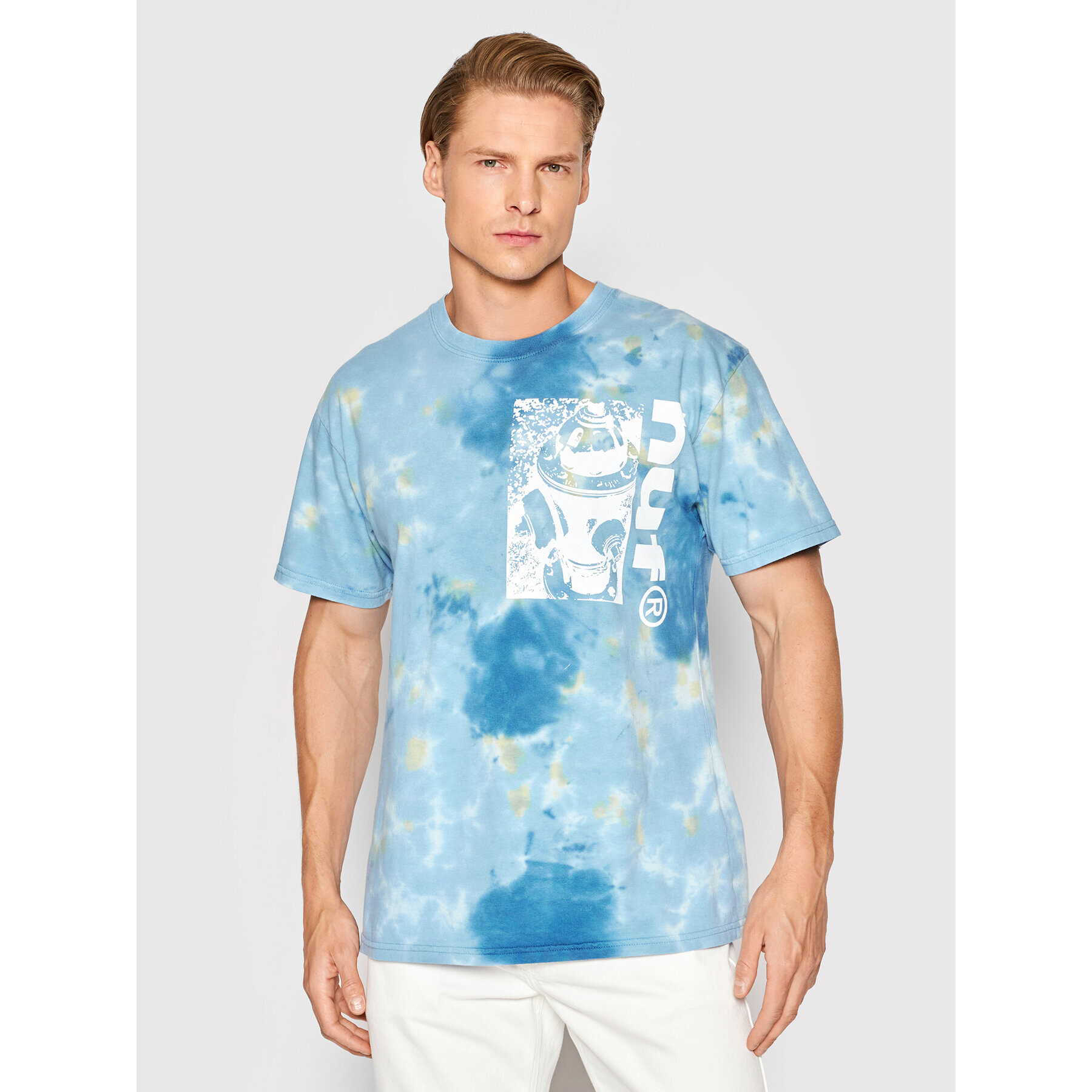 HUF Tricou The Plug TS01645 Albastru Regular Fit - Pled.ro