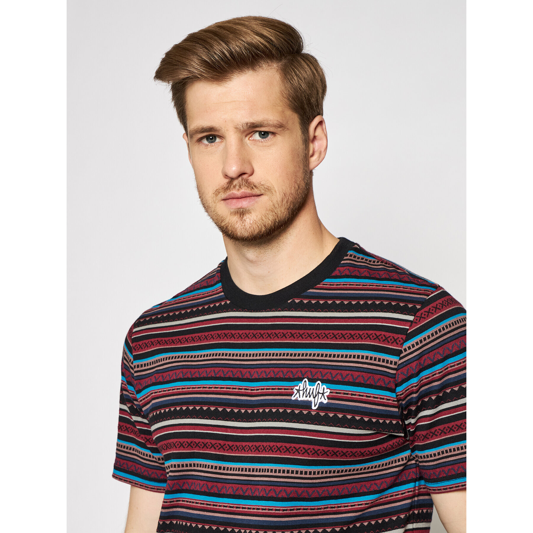 HUF Tricou Topanga KN00273 Colorat Regular Fit - Pled.ro