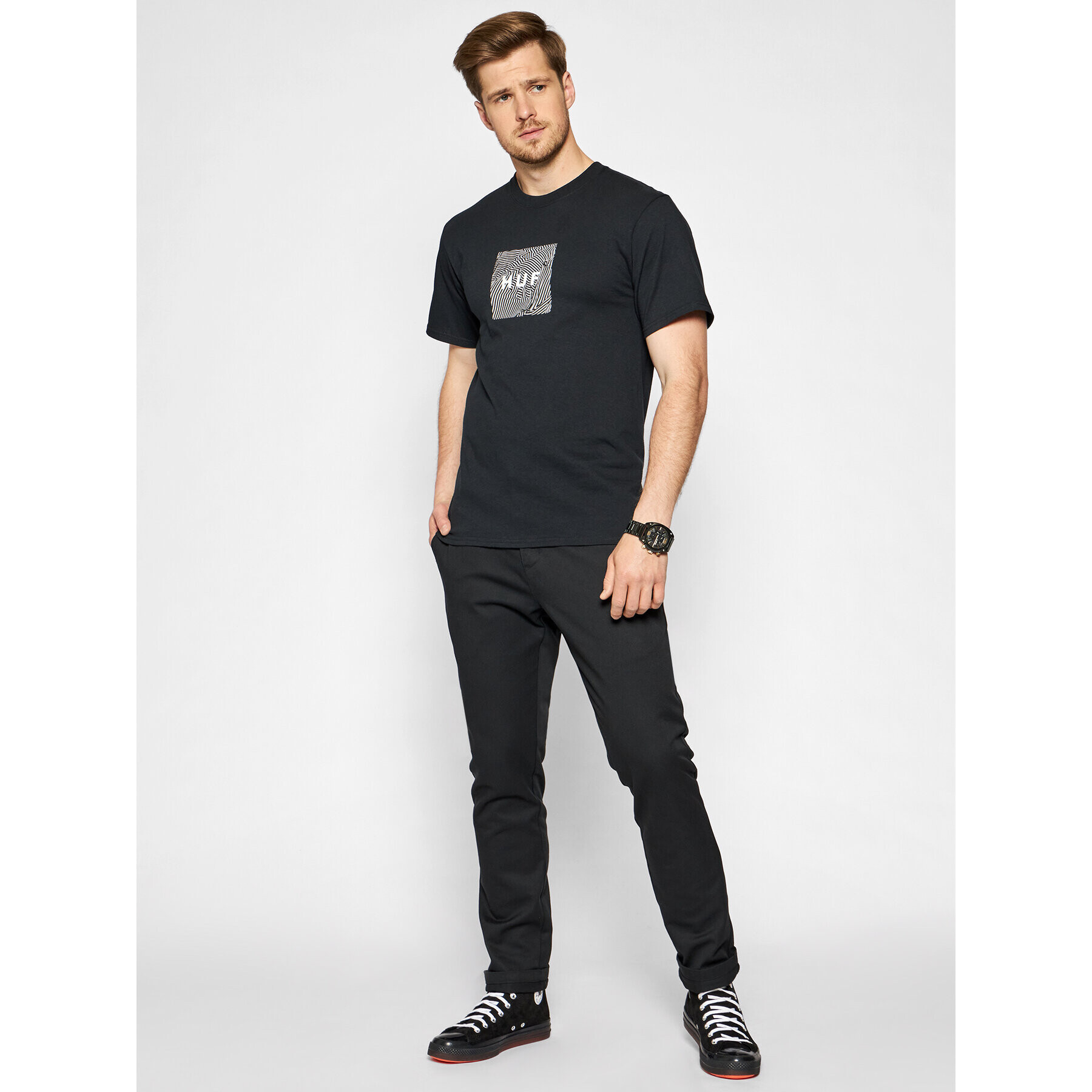 HUF Tricou Typ produktu TS01328 Negru Regular Fit - Pled.ro