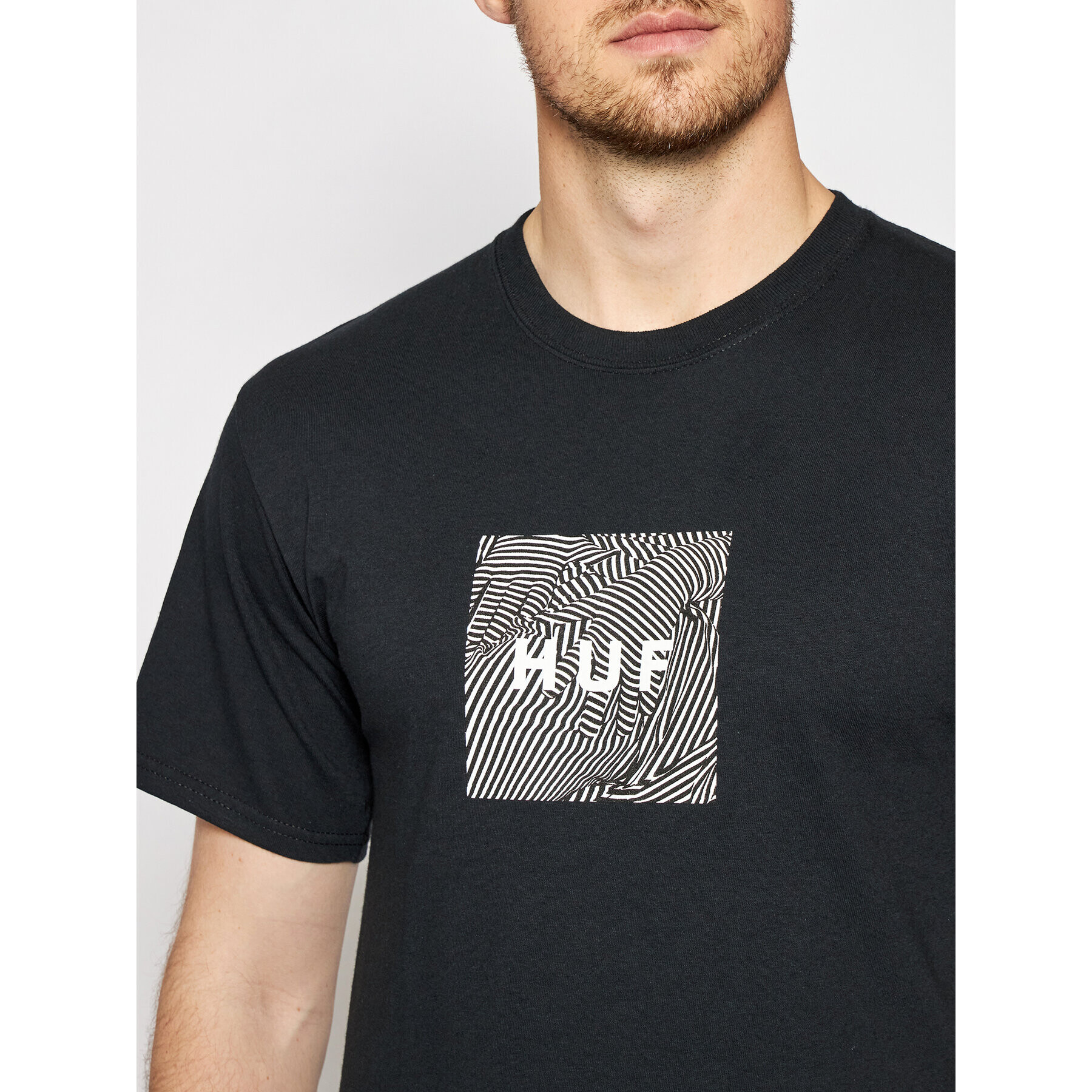 HUF Tricou Typ produktu TS01328 Negru Regular Fit - Pled.ro