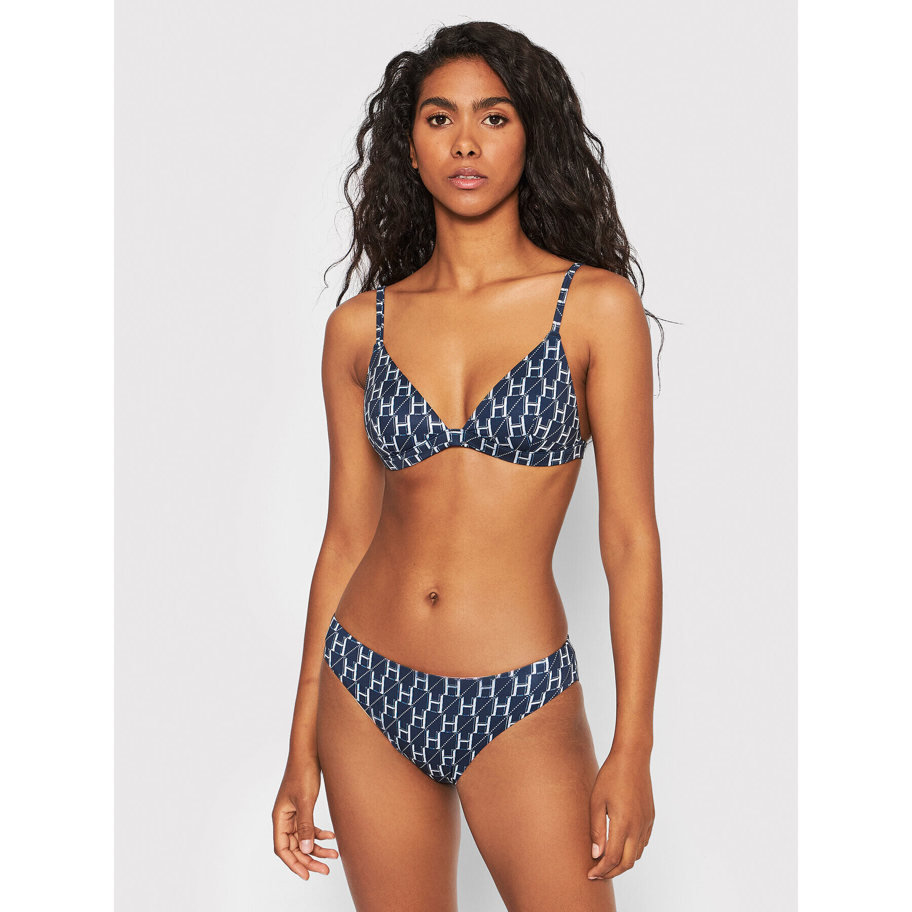 Hugo Bikini partea de jos Classic Monogram 50470227 Bleumarin - Pled.ro