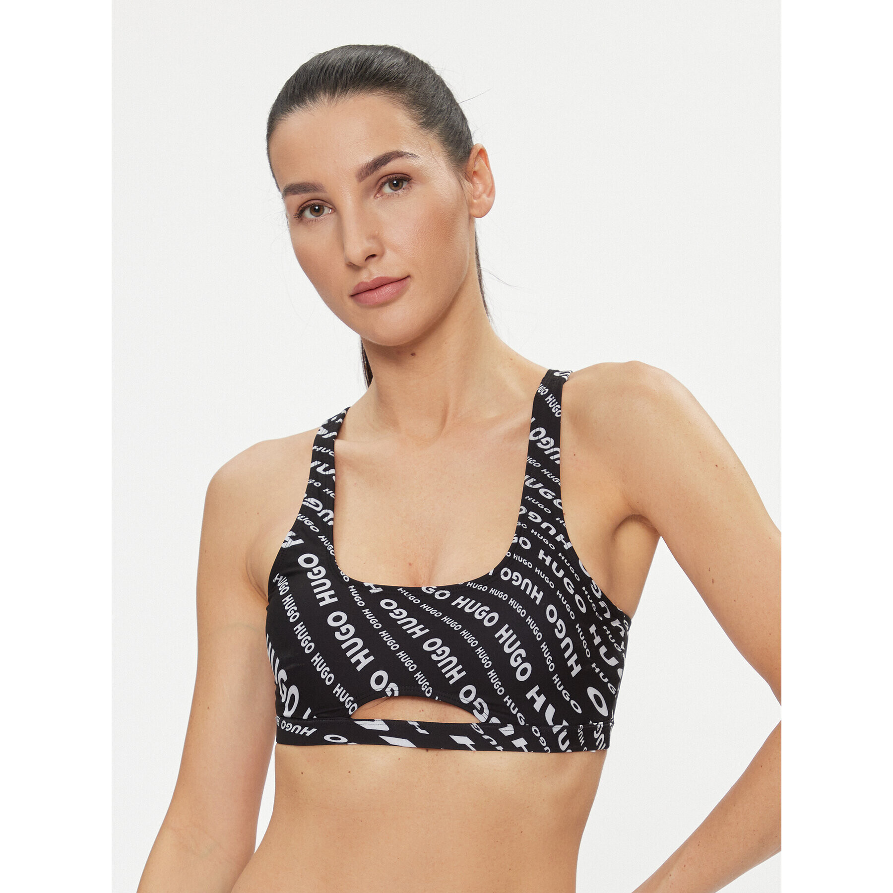 Hugo Bikini partea de sus Swirly 50502825 Negru - Pled.ro