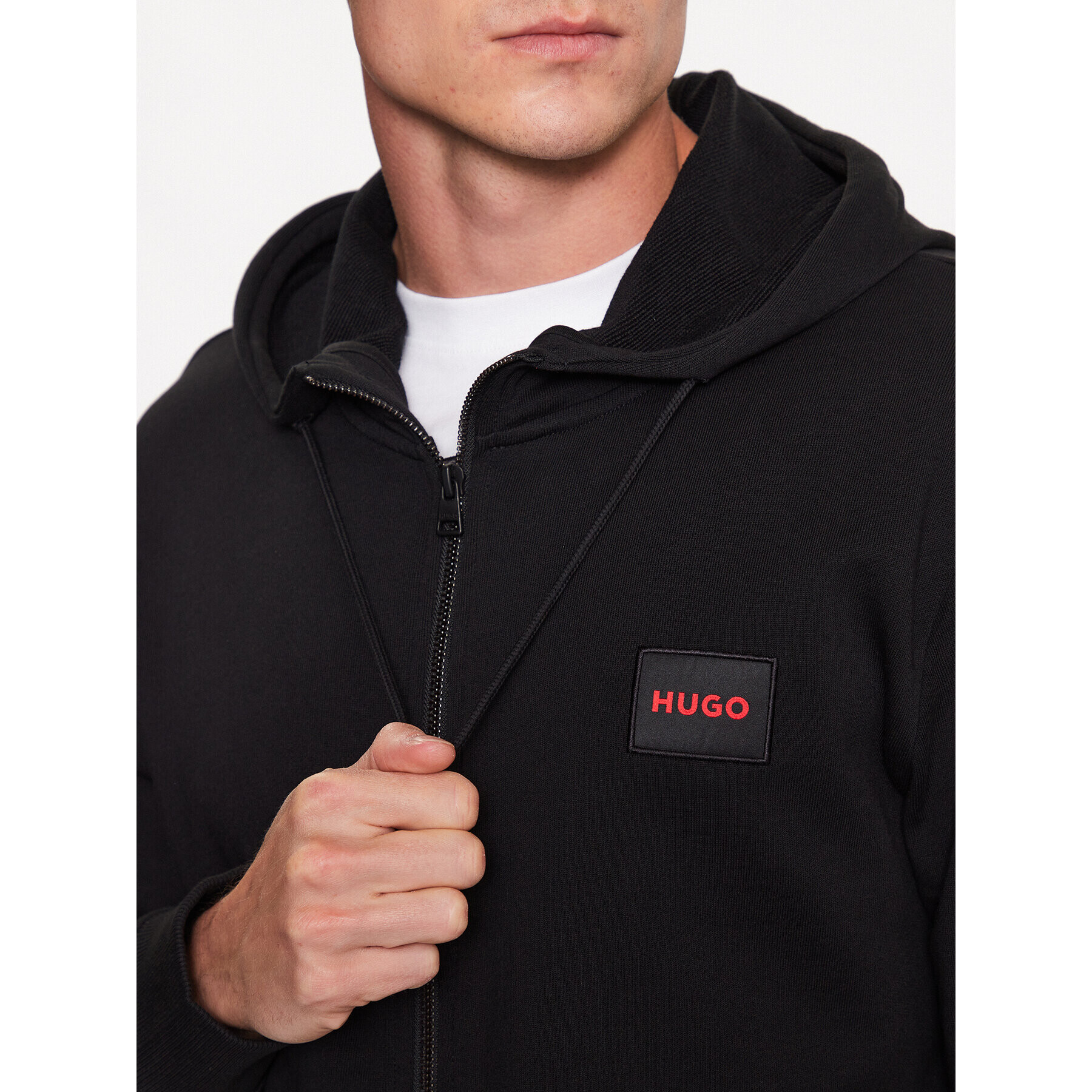 Hugo Bluză 50447972 Negru Regular Fit - Pled.ro