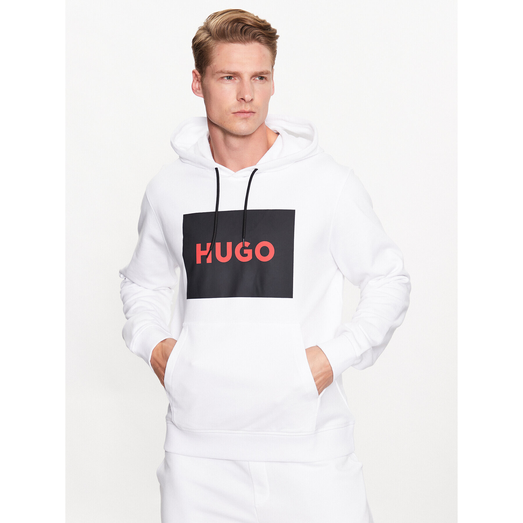 Hugo Bluză Duratschi223 50473168 Alb Regular Fit - Pled.ro