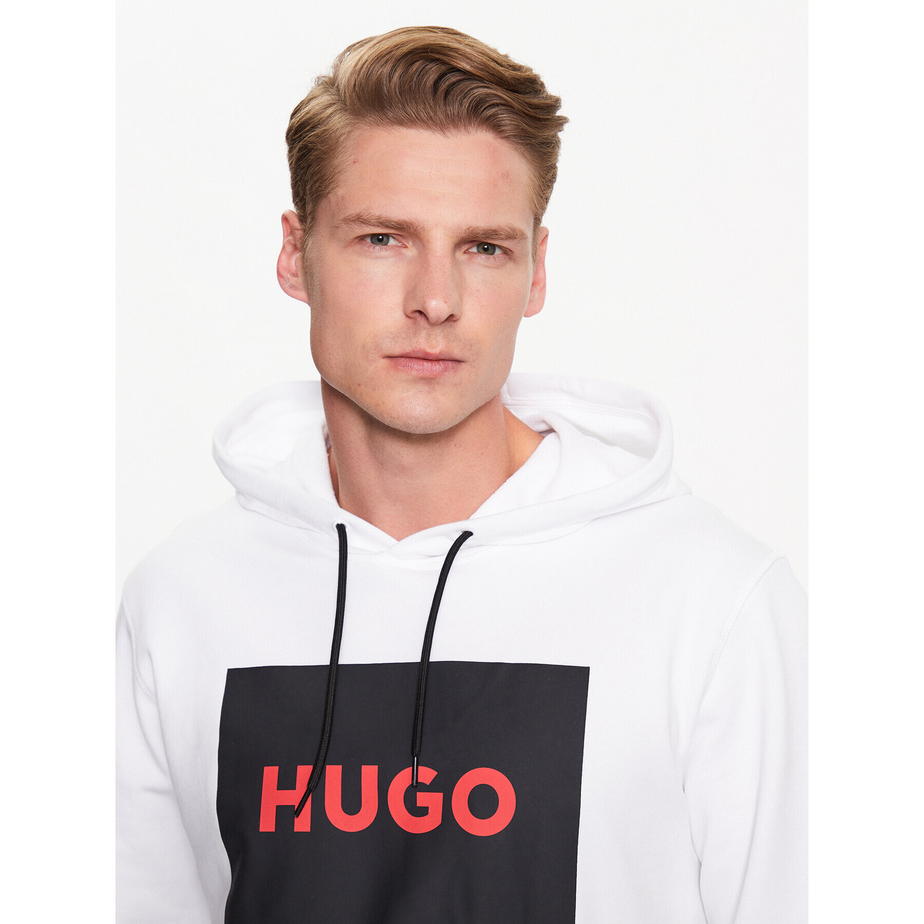 Hugo Bluză Duratschi223 50473168 Alb Regular Fit - Pled.ro