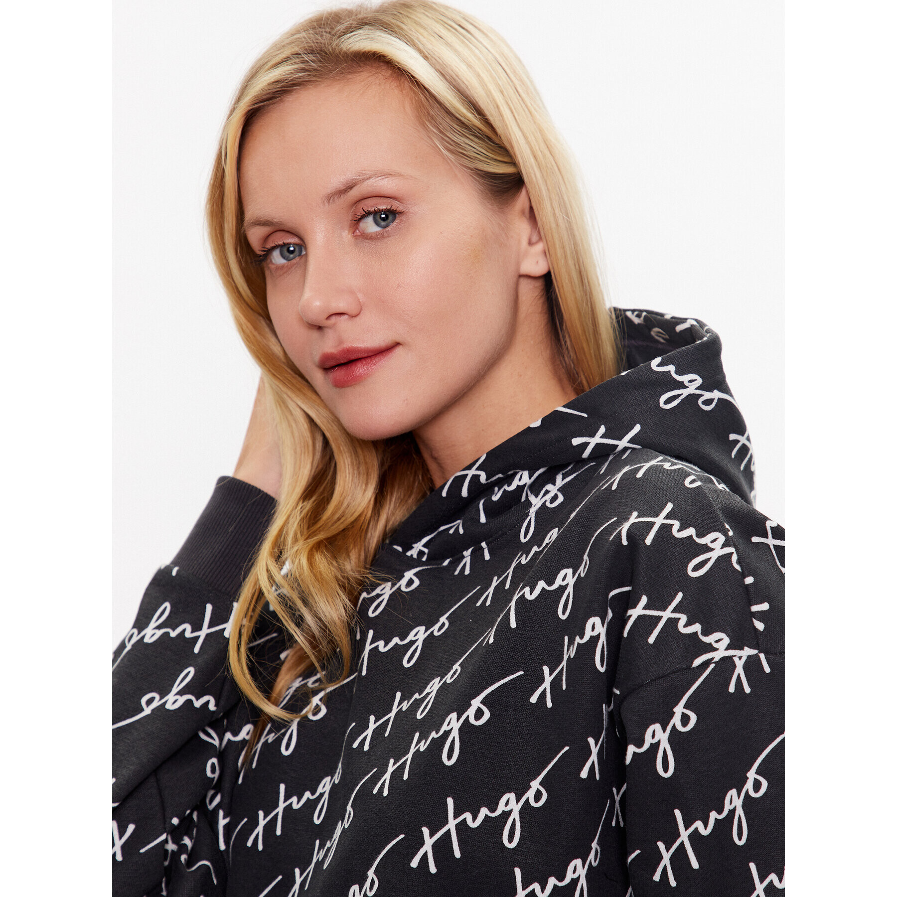 Hugo Bluză Relaxed Hoodie 2 50489131 Negru Regular Fit - Pled.ro