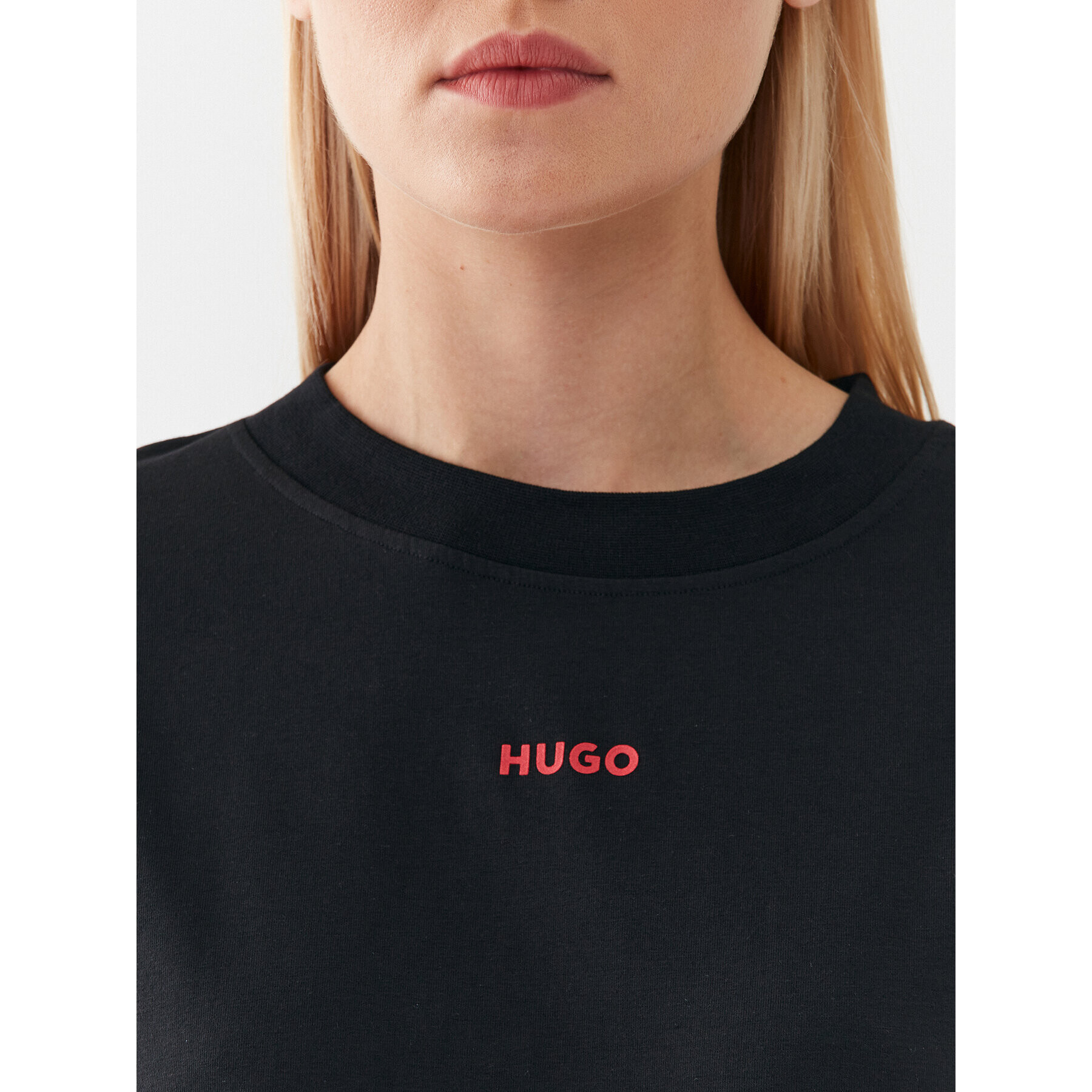 Hugo Bluză 50490577 Negru Relaxed Fit - Pled.ro