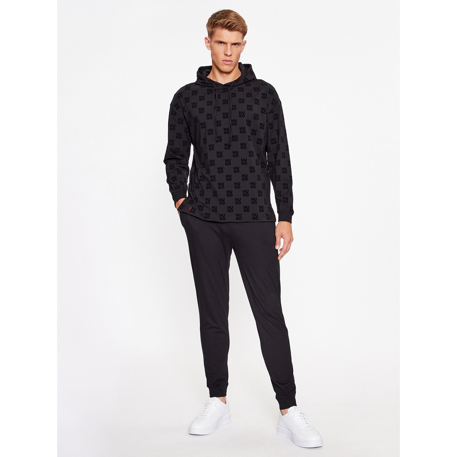 Hugo Bluză 50501592 Negru Regular Fit - Pled.ro