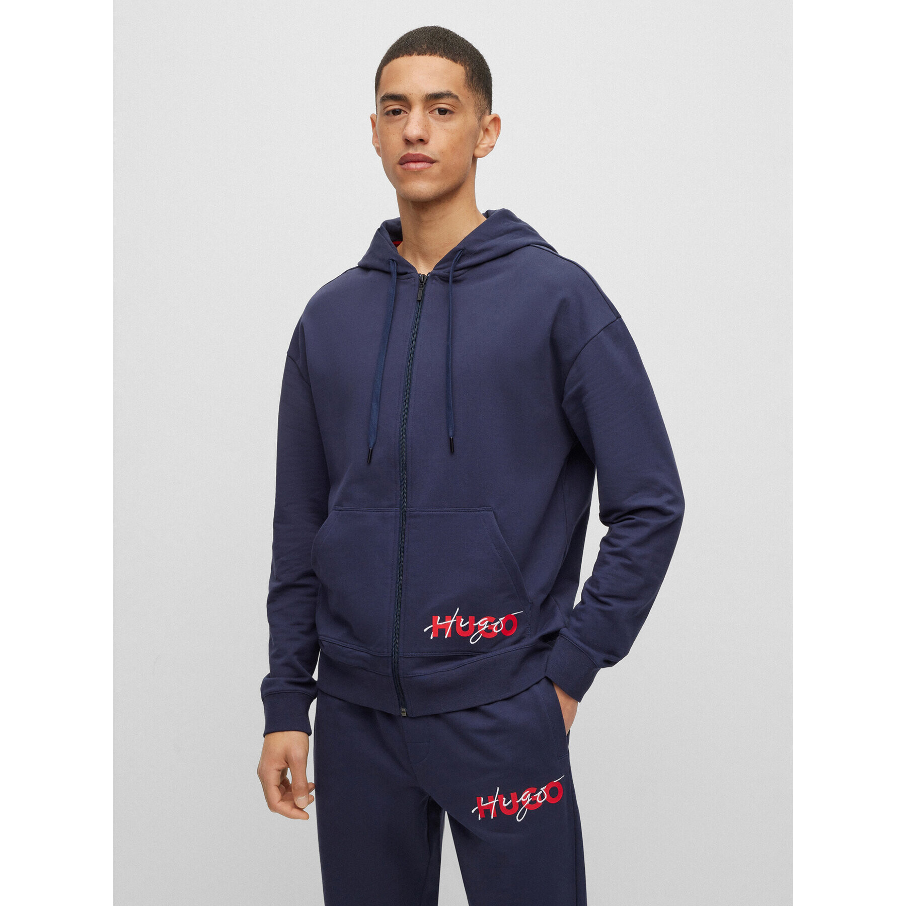 Hugo Bluză Combined 50496982 Bleumarin Relaxed Fit - Pled.ro