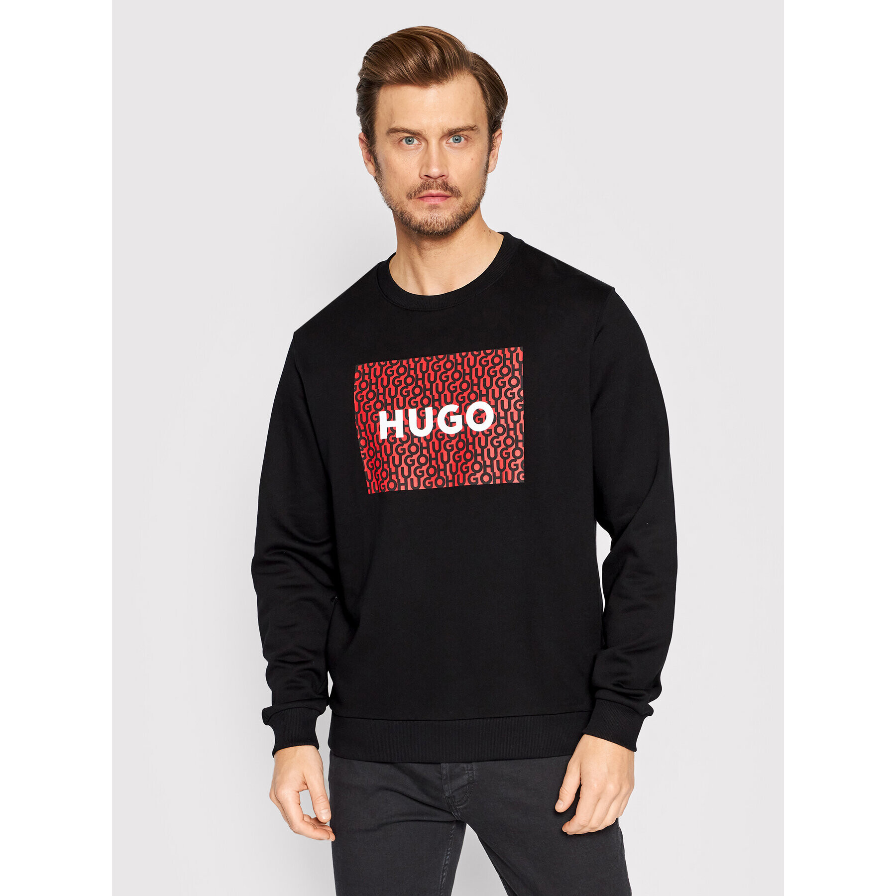 Hugo Bluză Dalker 50472719 Negru Regular Fit - Pled.ro