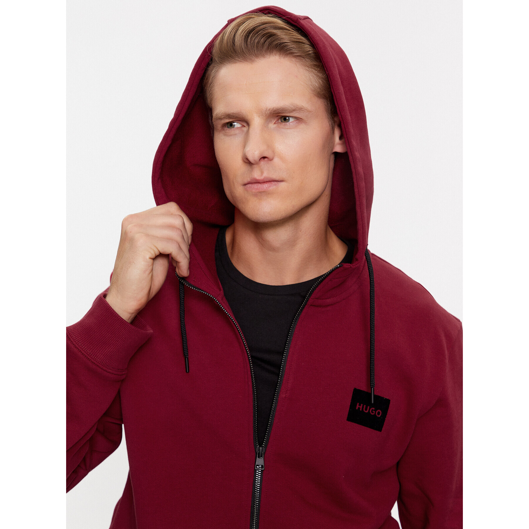 Hugo Bluză Daple_V 50501016 Roșu Regular Fit - Pled.ro