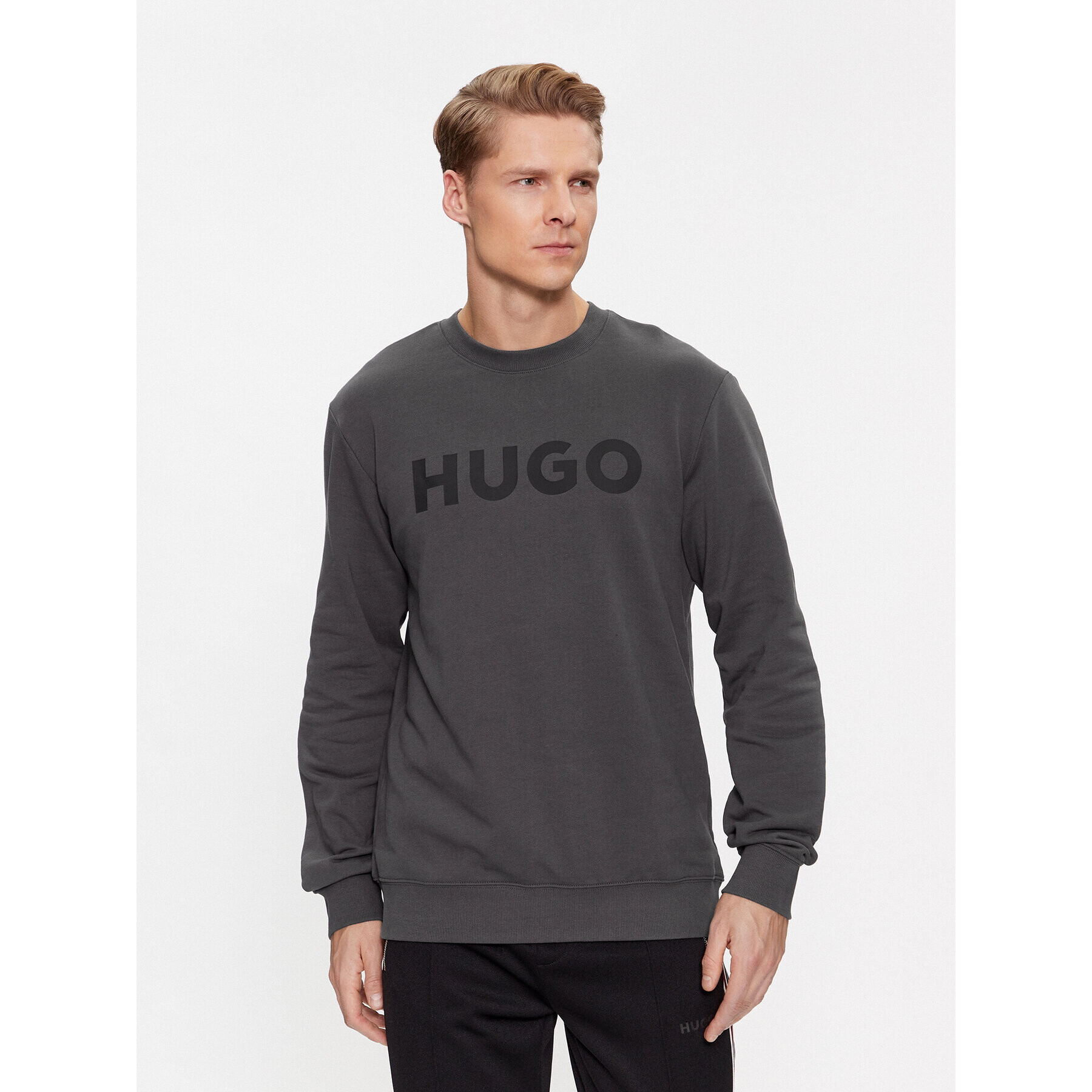 Hugo Bluză Dem 50477328 Gri Regular Fit - Pled.ro