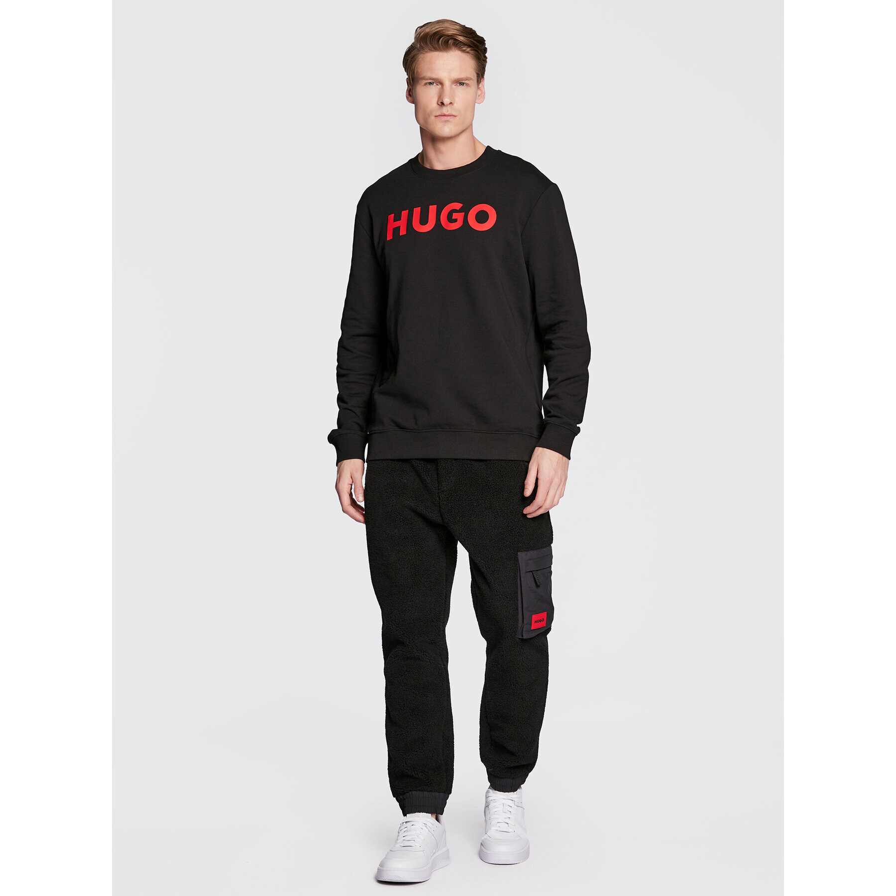 Hugo Bluză Dem 50477328 Negru Regular Fit - Pled.ro