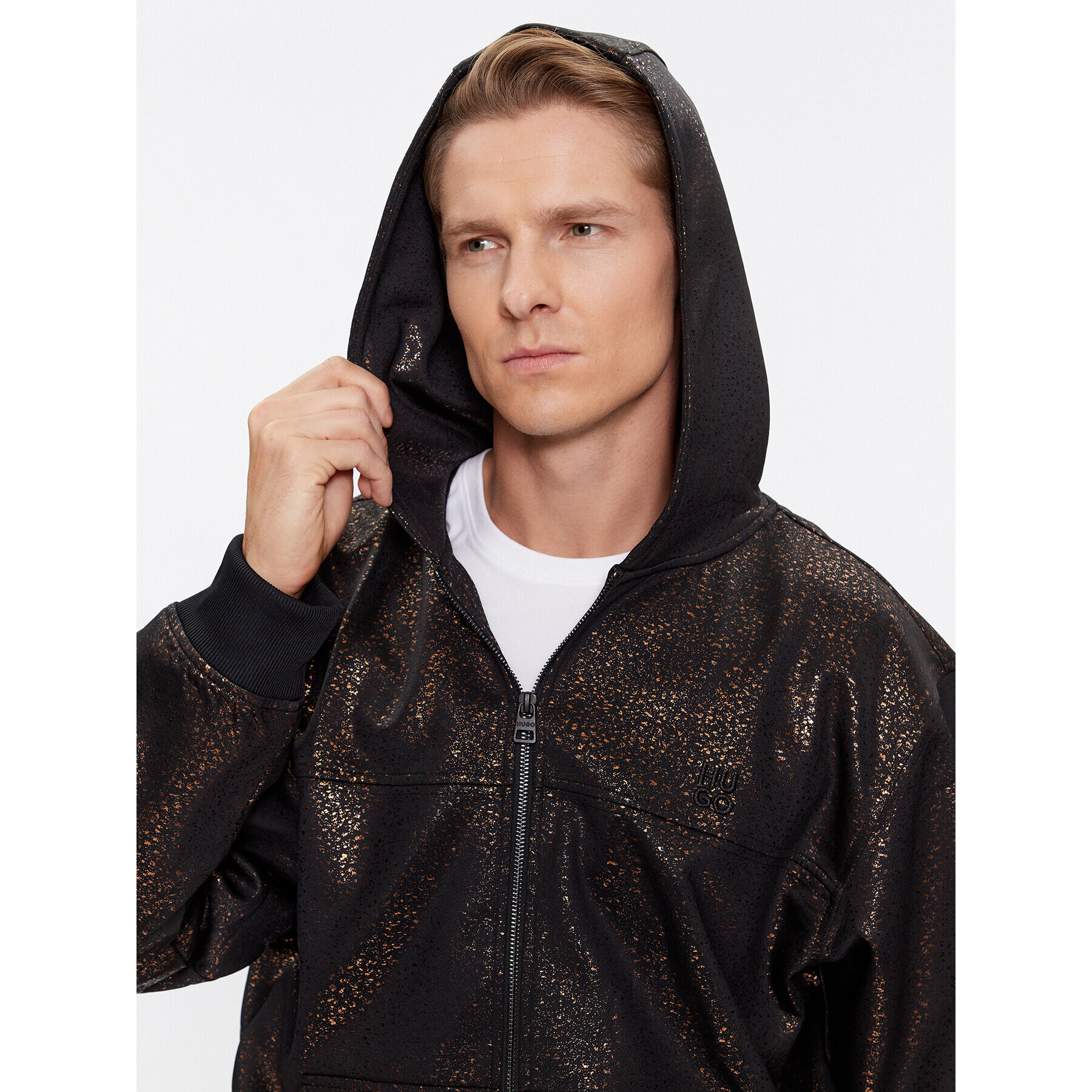 Hugo Bluză Detallao 50498288 Negru Regular Fit - Pled.ro