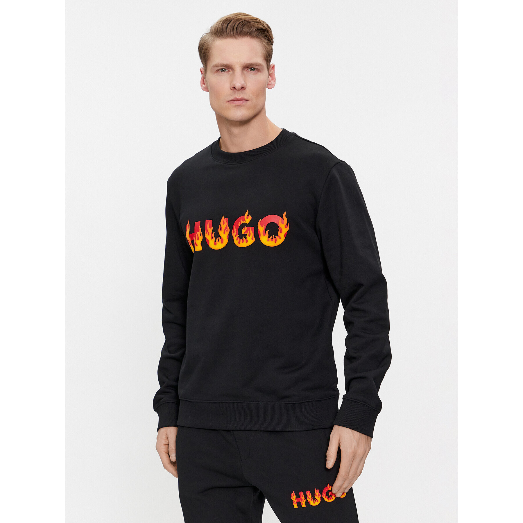 Hugo Bluză Ditmo 50504813 Negru Regular Fit - Pled.ro