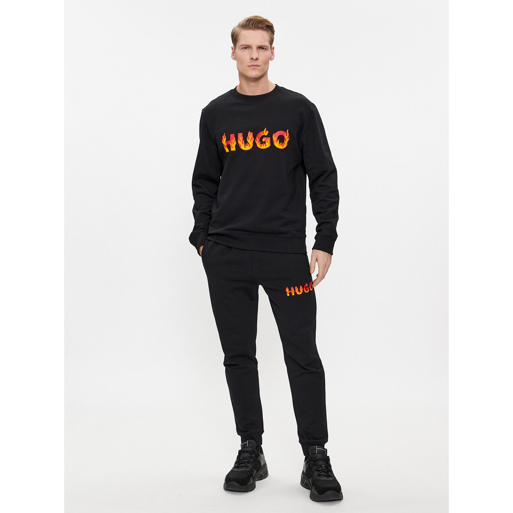 Hugo Bluză Ditmo 50504813 Negru Regular Fit - Pled.ro