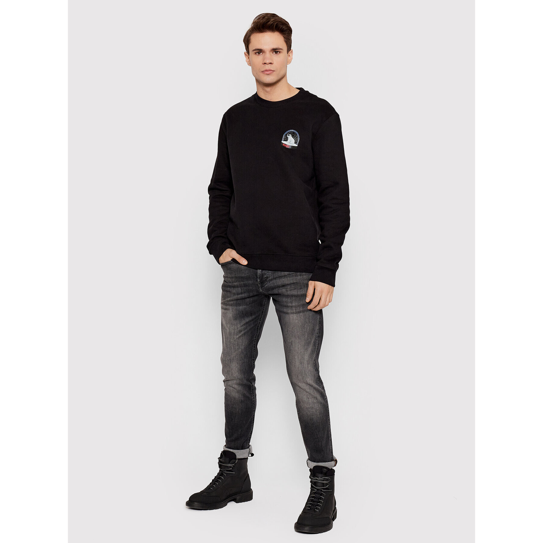 Hugo Bluză Dolarbear 50463215 Negru Relaxed Fit - Pled.ro