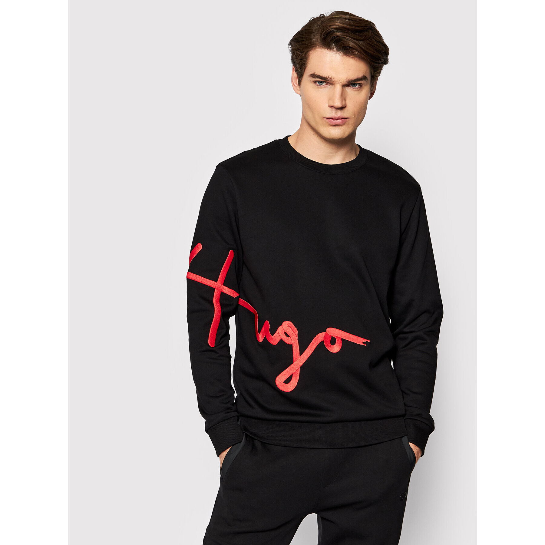 Hugo Bluză Dollins 50457096 Negru Regular Fit - Pled.ro