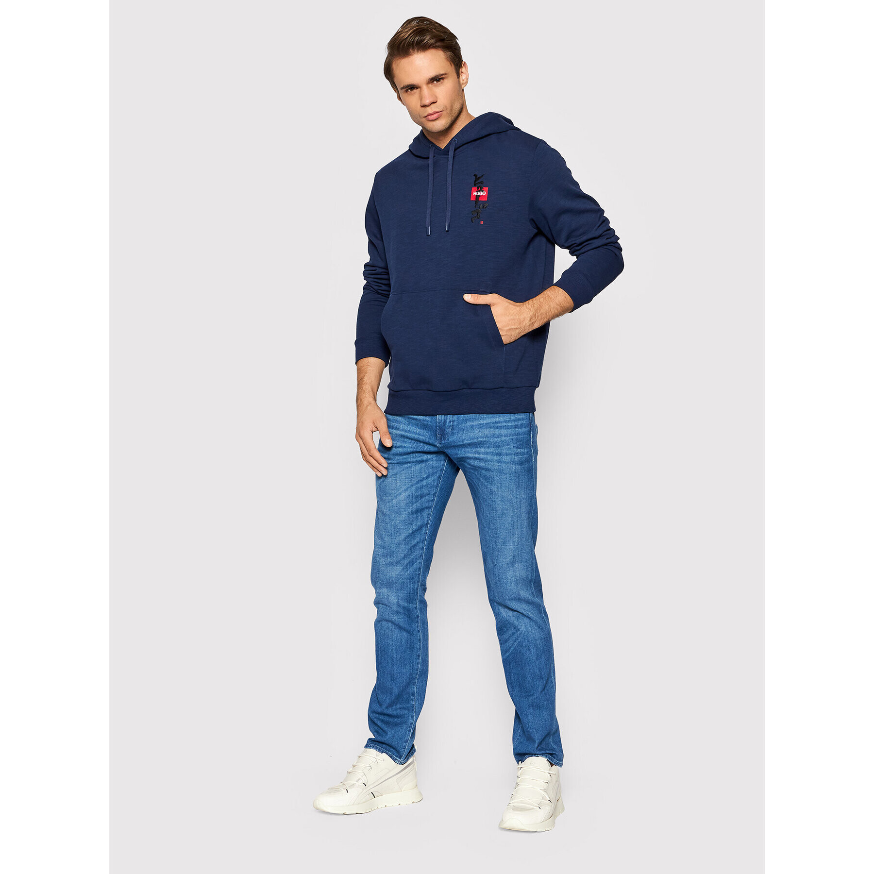 Hugo Bluză Doplin 50454361 Bleumarin Relaxed Fit - Pled.ro