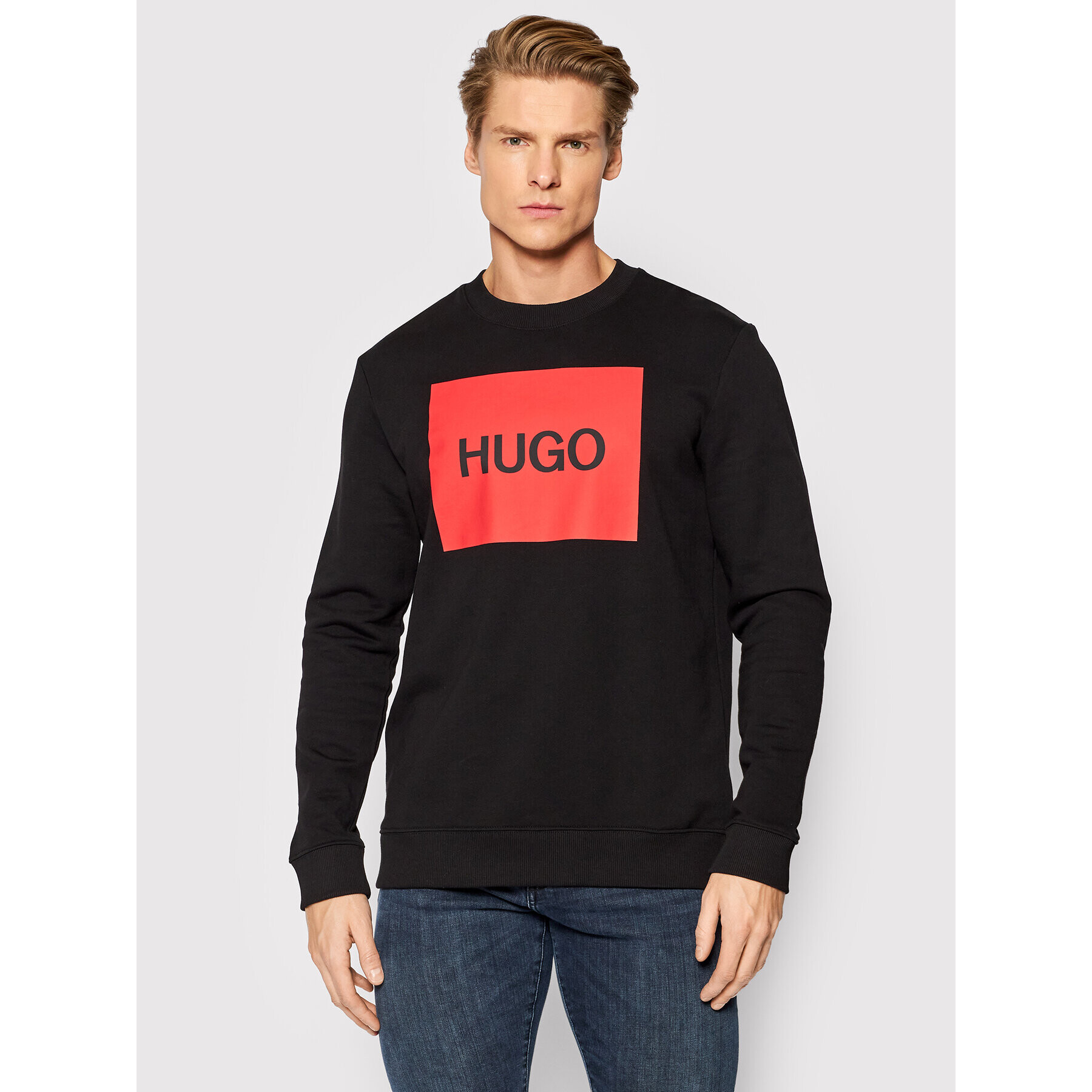 Hugo Bluză Duragol 50463314 Negru Regular Fit - Pled.ro