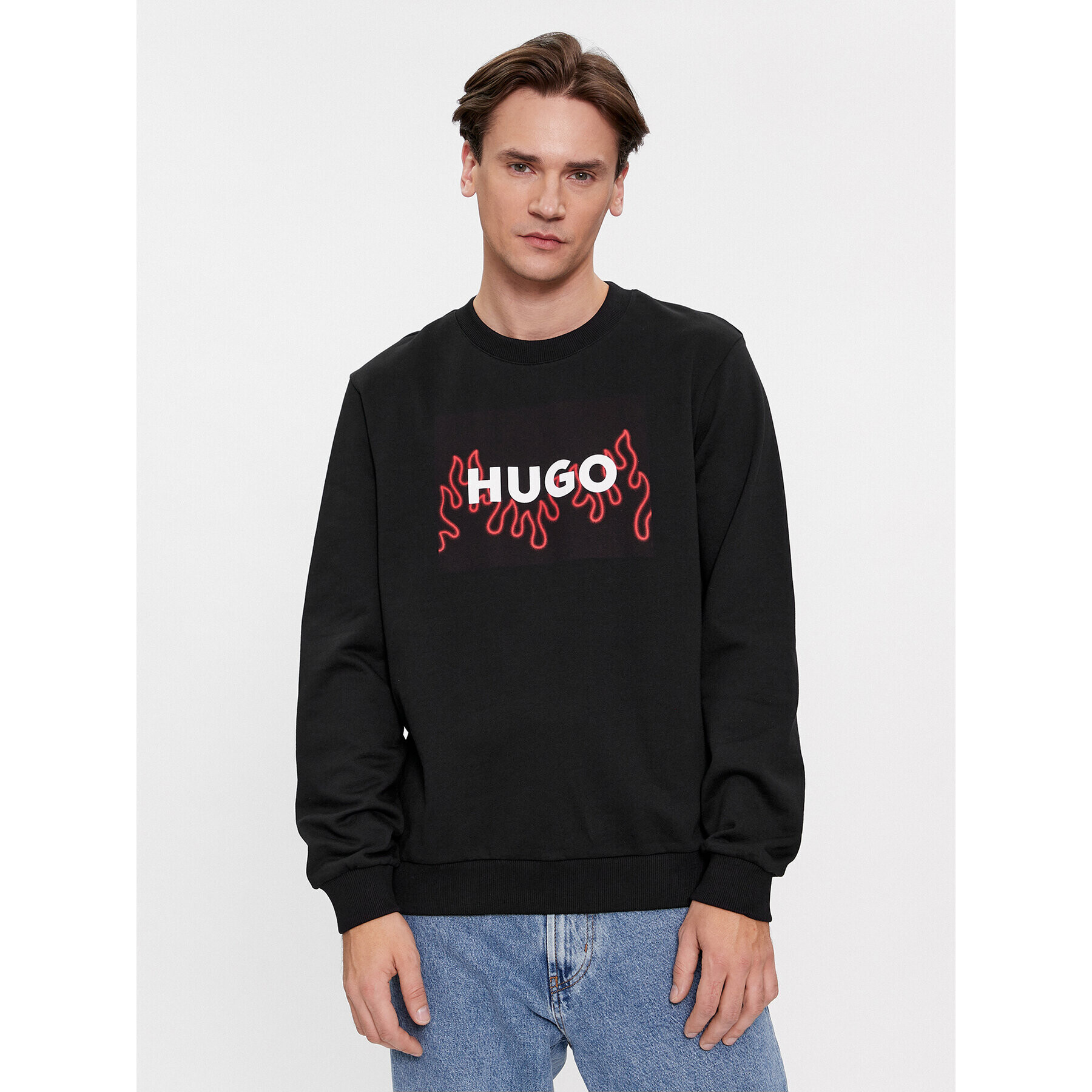 Hugo Bluză Duragol 50506990 Negru Regular Fit - Pled.ro