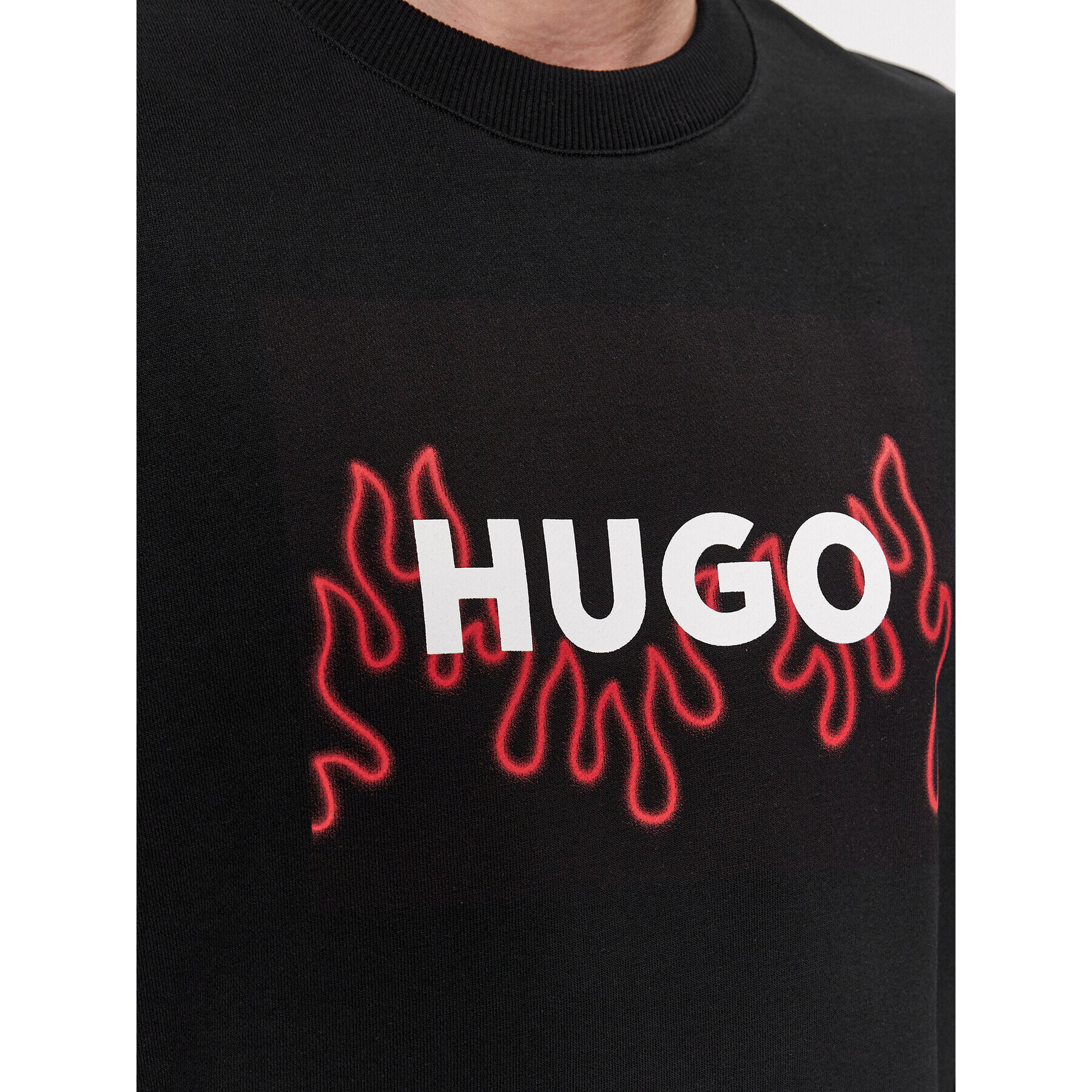 Hugo Bluză Duragol 50506990 Negru Regular Fit - Pled.ro