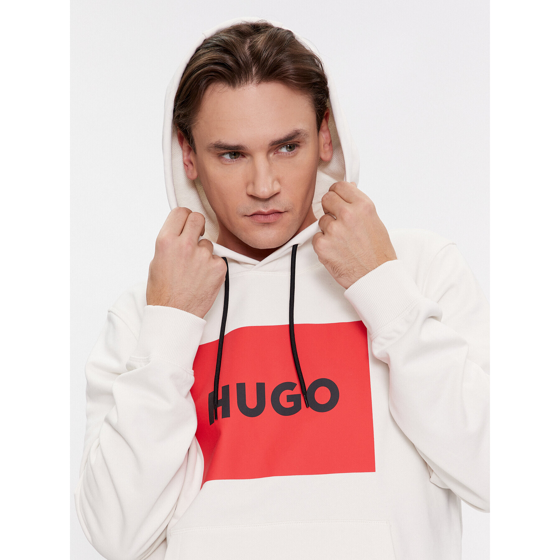 Hugo Bluză Duratschi223 50473168 Alb Regular Fit - Pled.ro