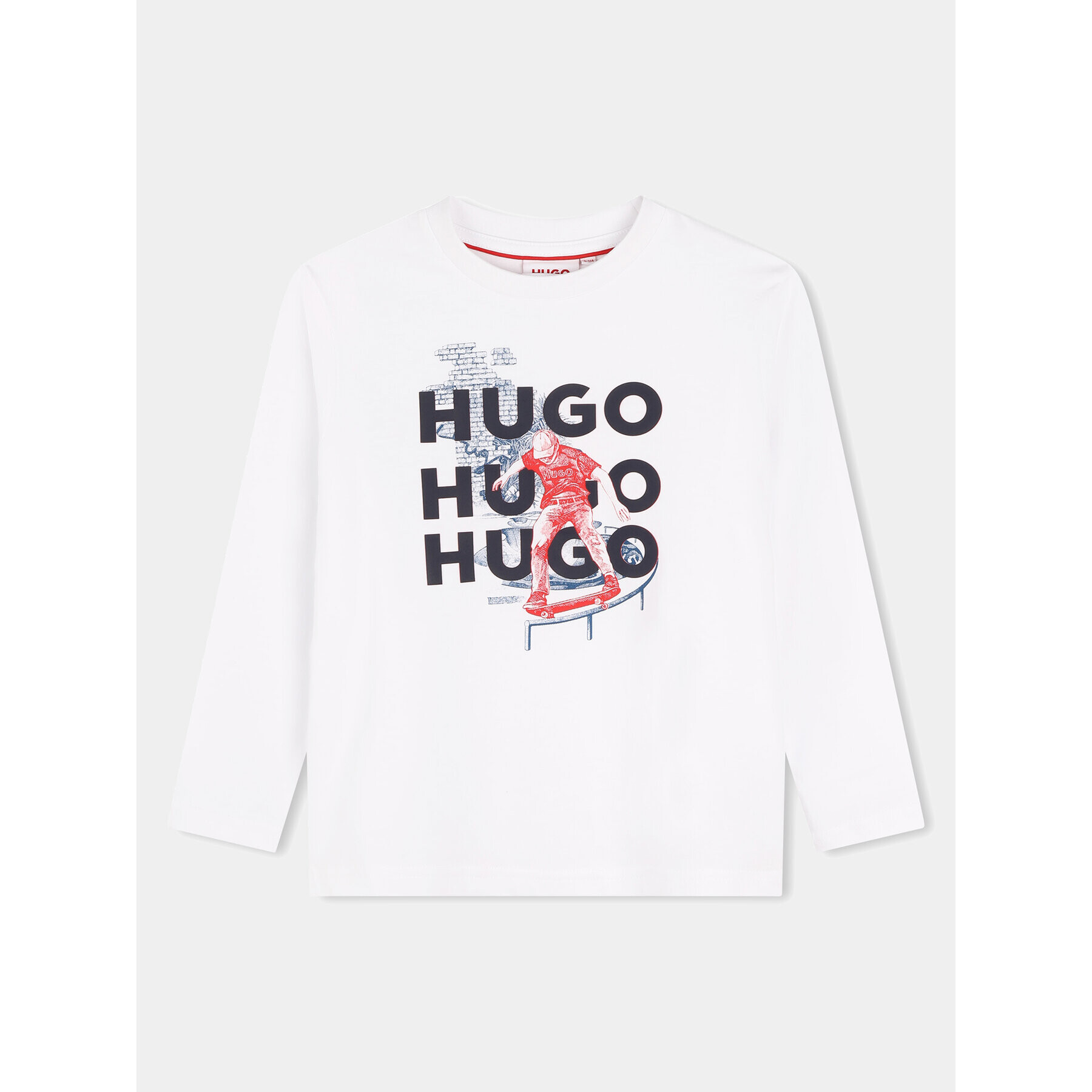 Hugo Bluză G25138 D Alb Regular Fit - Pled.ro