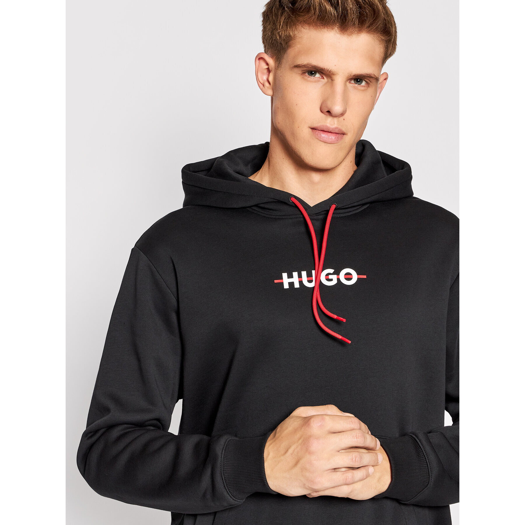 Hugo Bluză Daffleck 50481153 Negru Relaxed Fit - Pled.ro