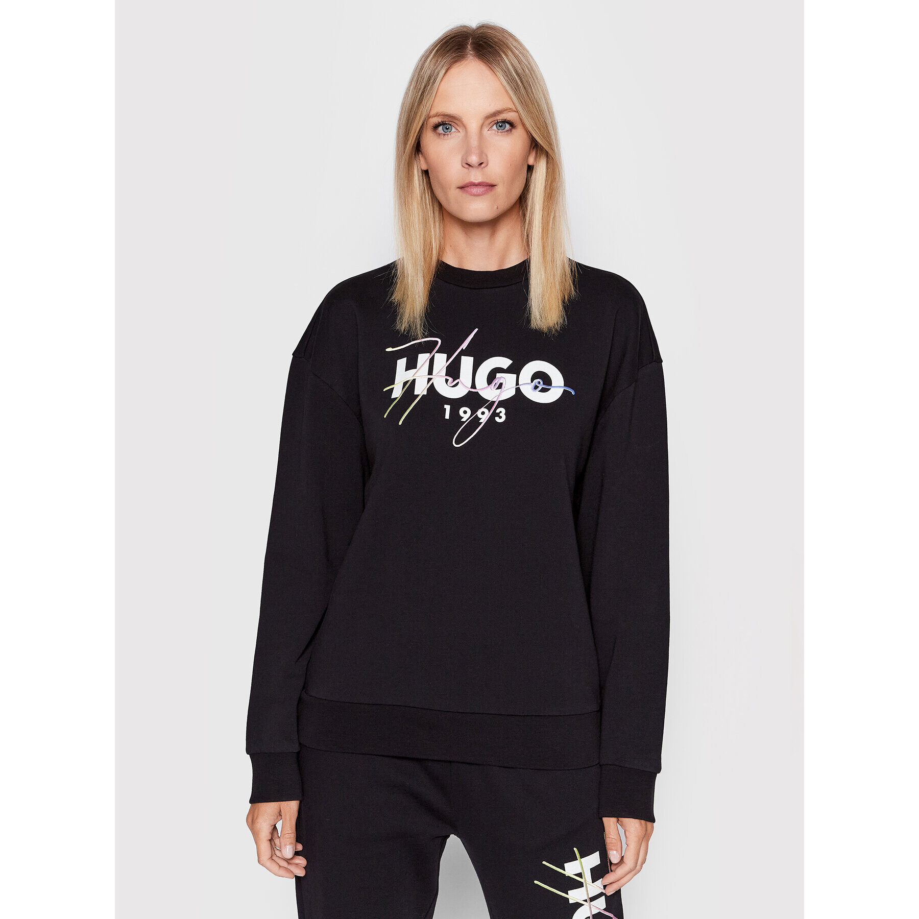 Hugo Bluză Dakimara_4 50481516 Negru Regular Fit - Pled.ro