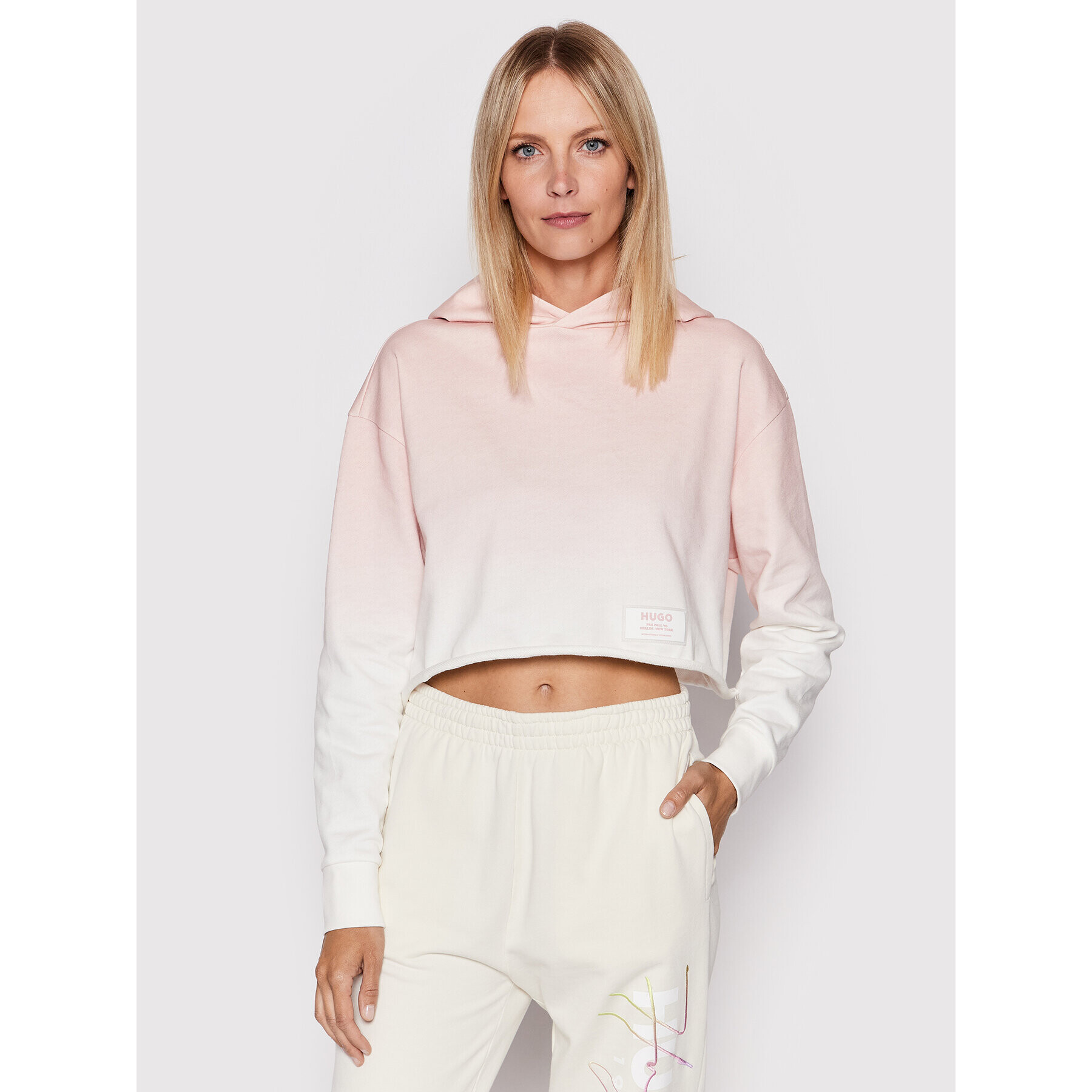 Hugo Bluză Dangaya_1 50481498 Roz Cropped Fit - Pled.ro