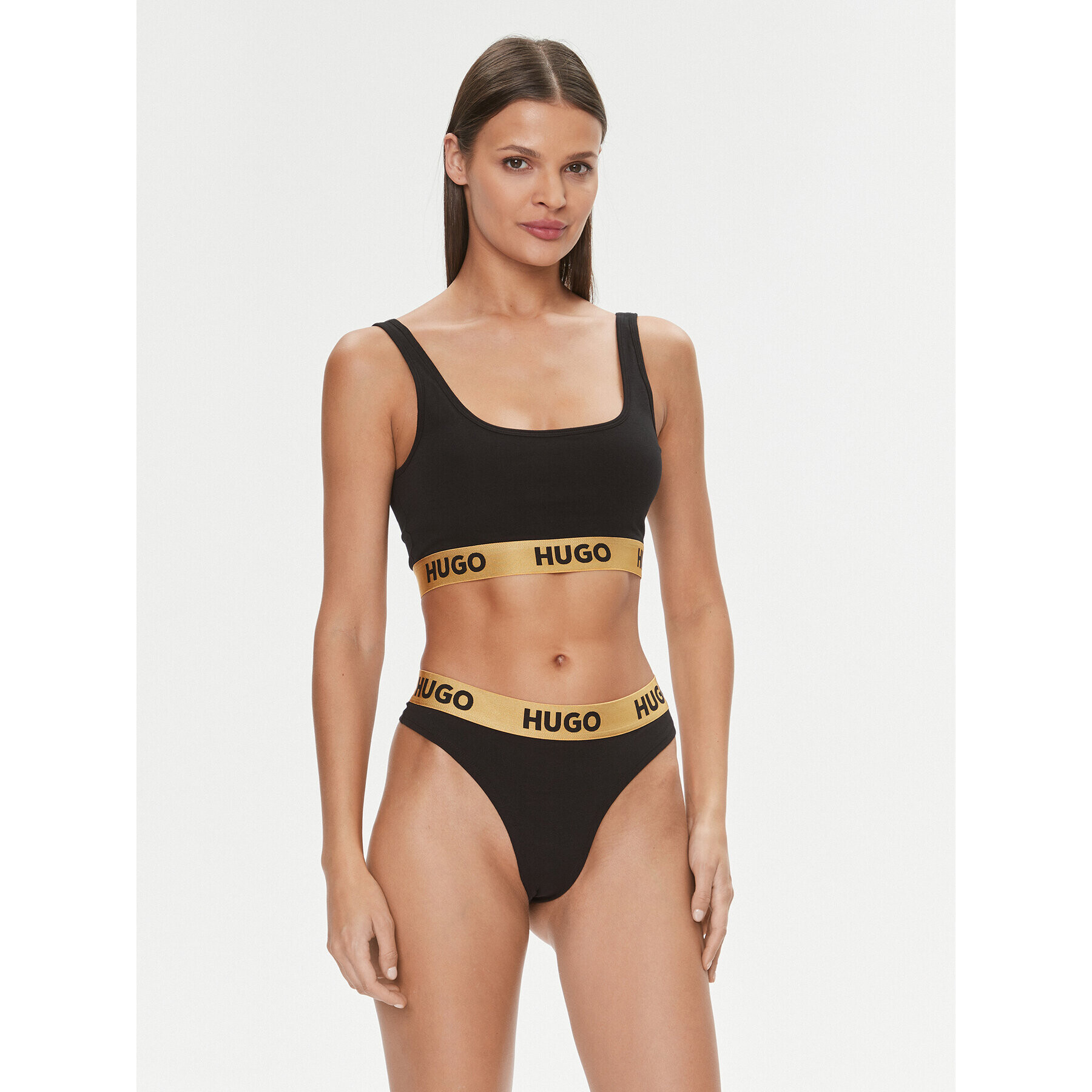 Hugo Chilot tanga Sporty Logo 50480166 Negru - Pled.ro