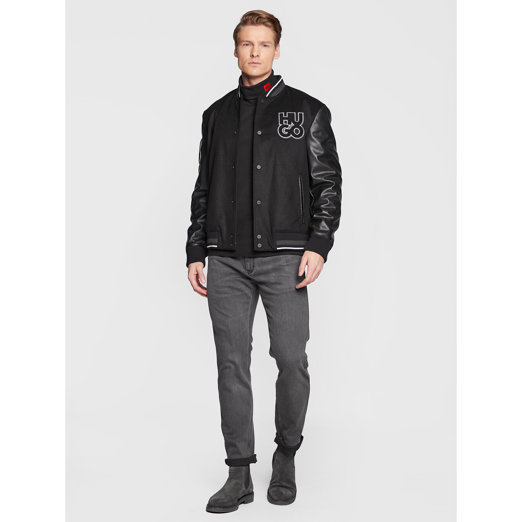 Hugo Geacă bomber Babu C2241 50475260 Negru Regular Fit - Pled.ro