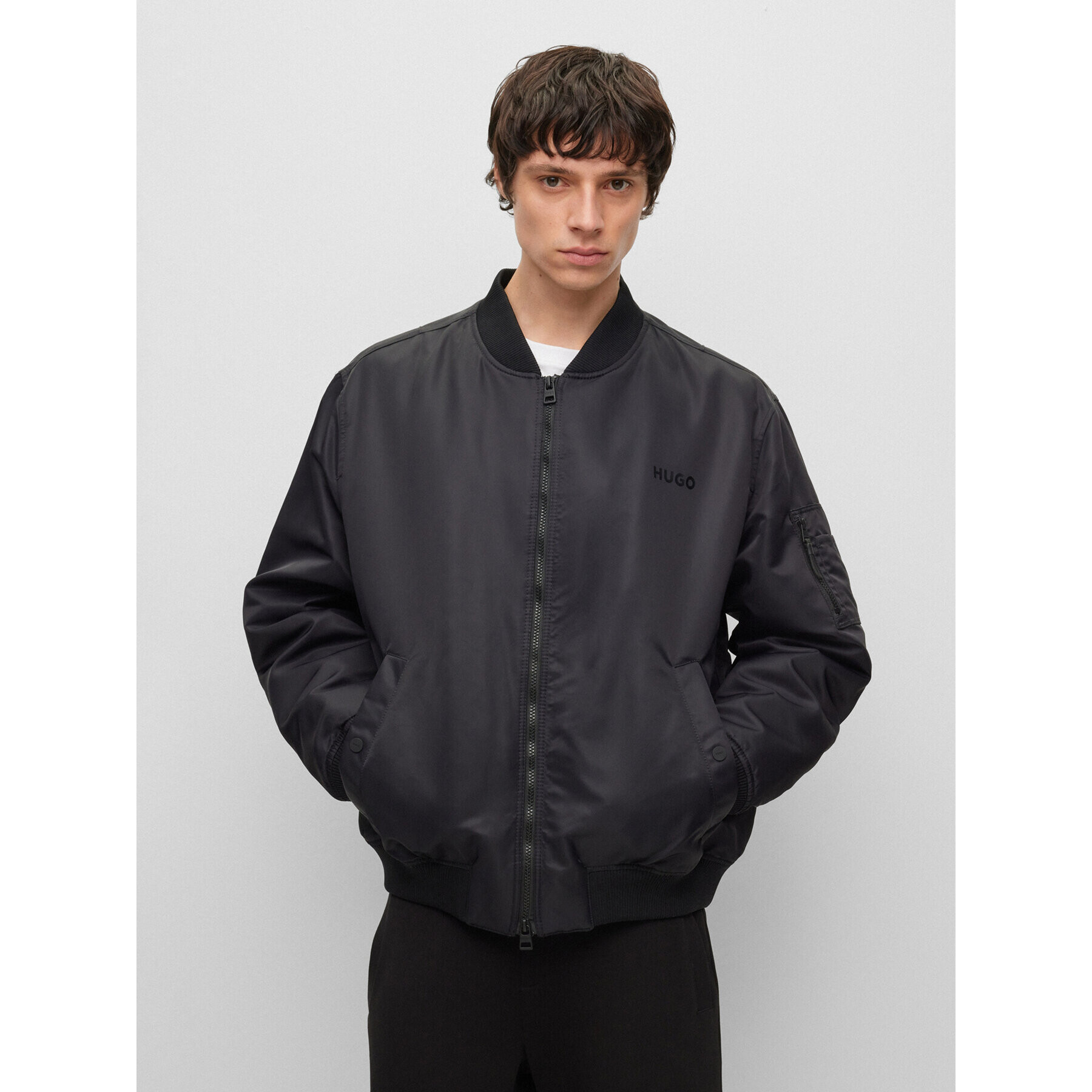 Hugo Geacă bomber Byler2341 50493096 Negru Oversize - Pled.ro