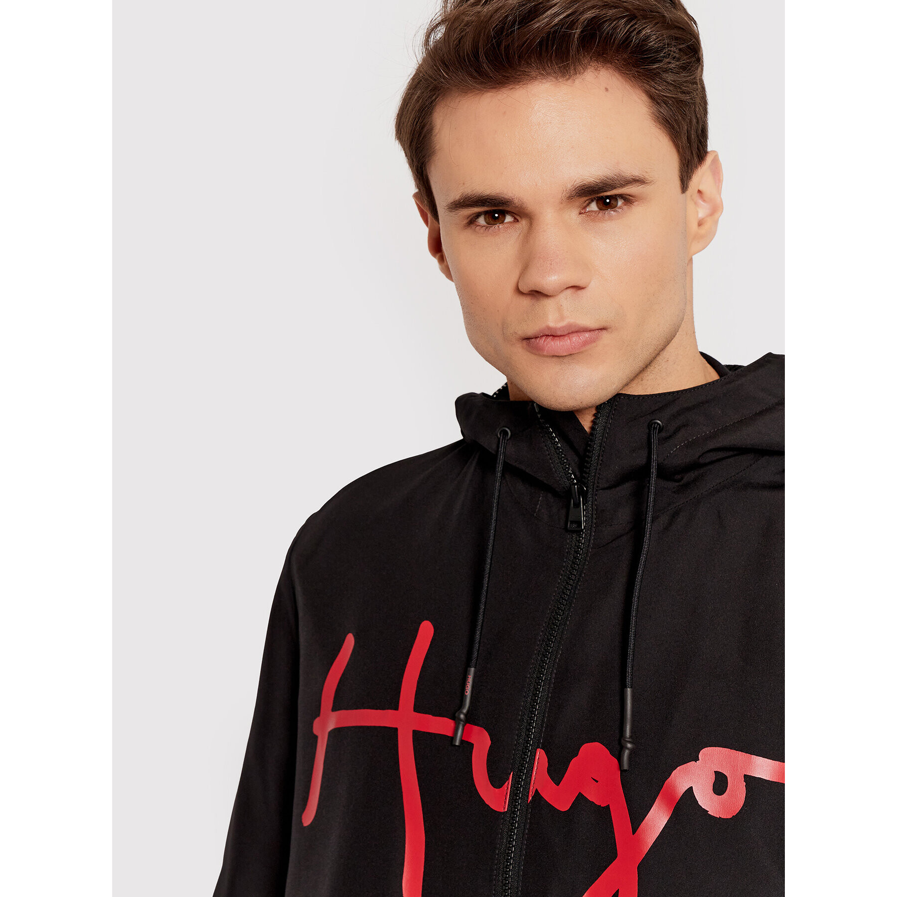 Hugo Geacă de vânt Benji2141 50457064 Negru Regular Fit - Pled.ro