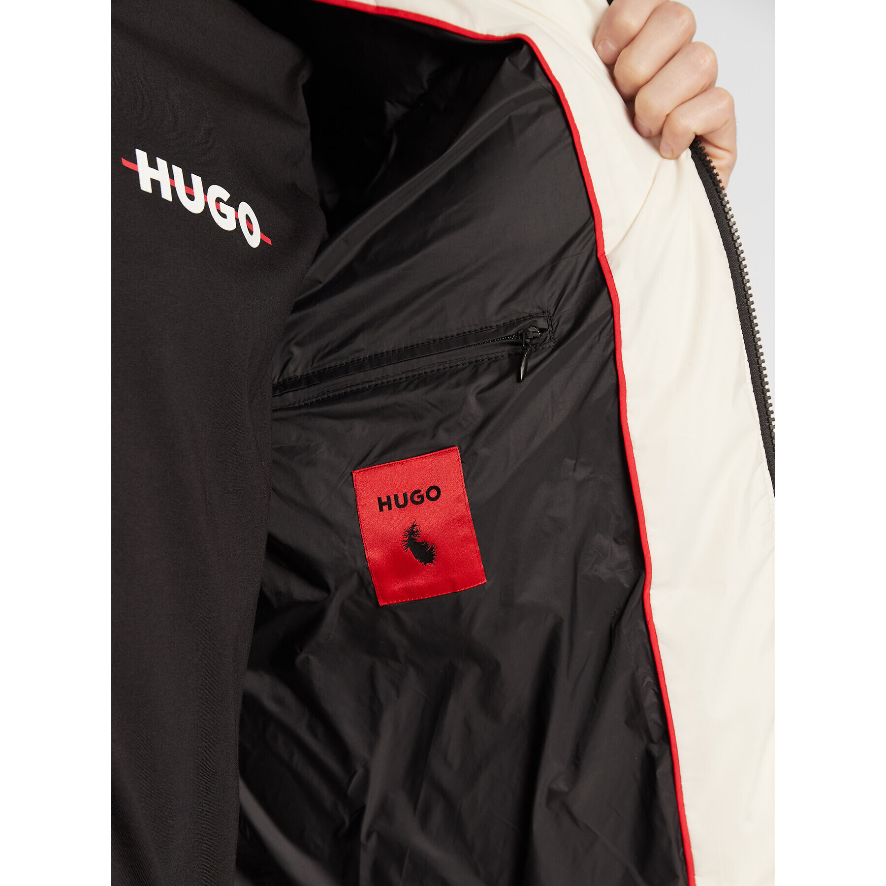 Hugo Geacă din puf Biron2241 50474664 Écru Regular Fit - Pled.ro