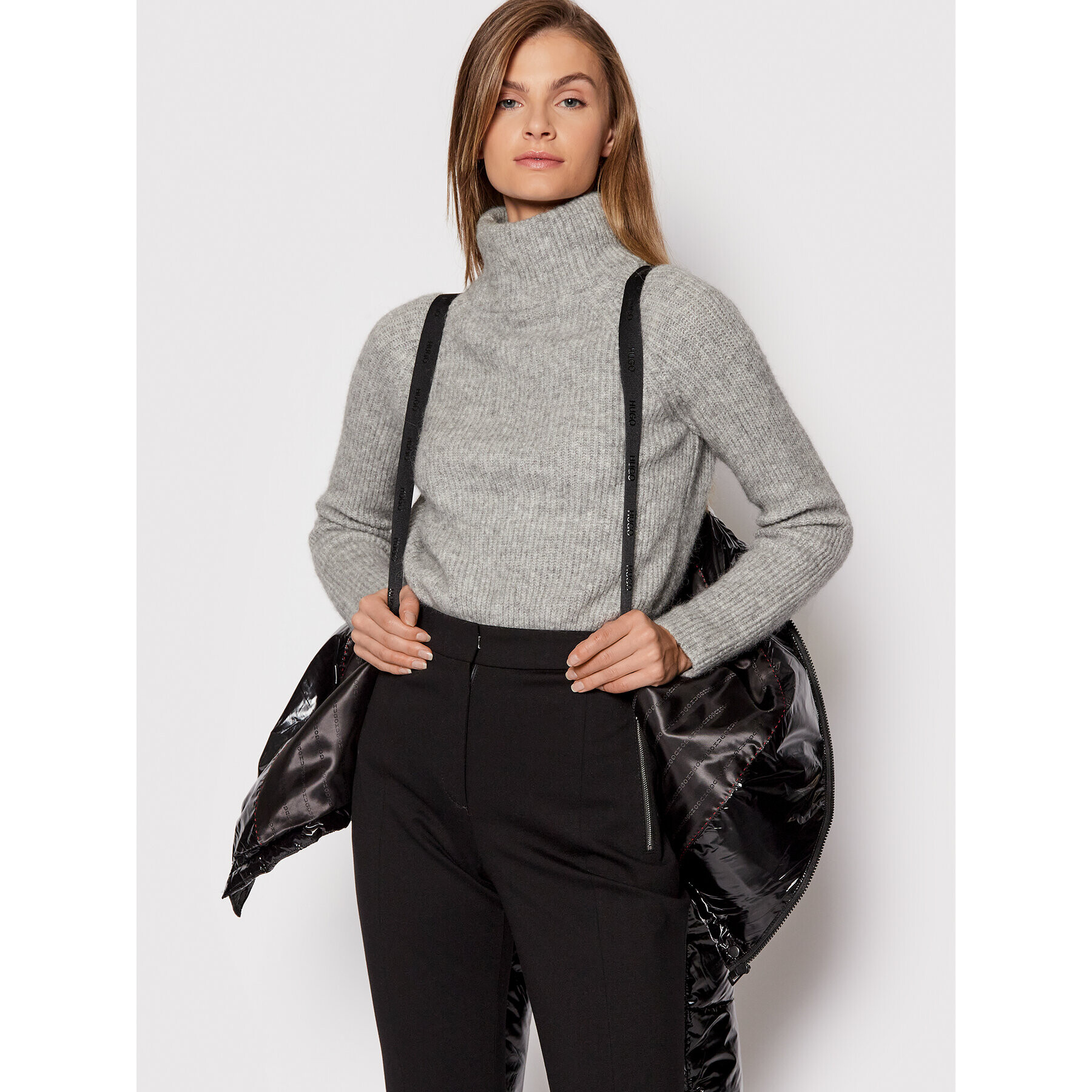 Hugo Geacă din puf Fary-1 50459191 Negru Relaxed Fit - Pled.ro