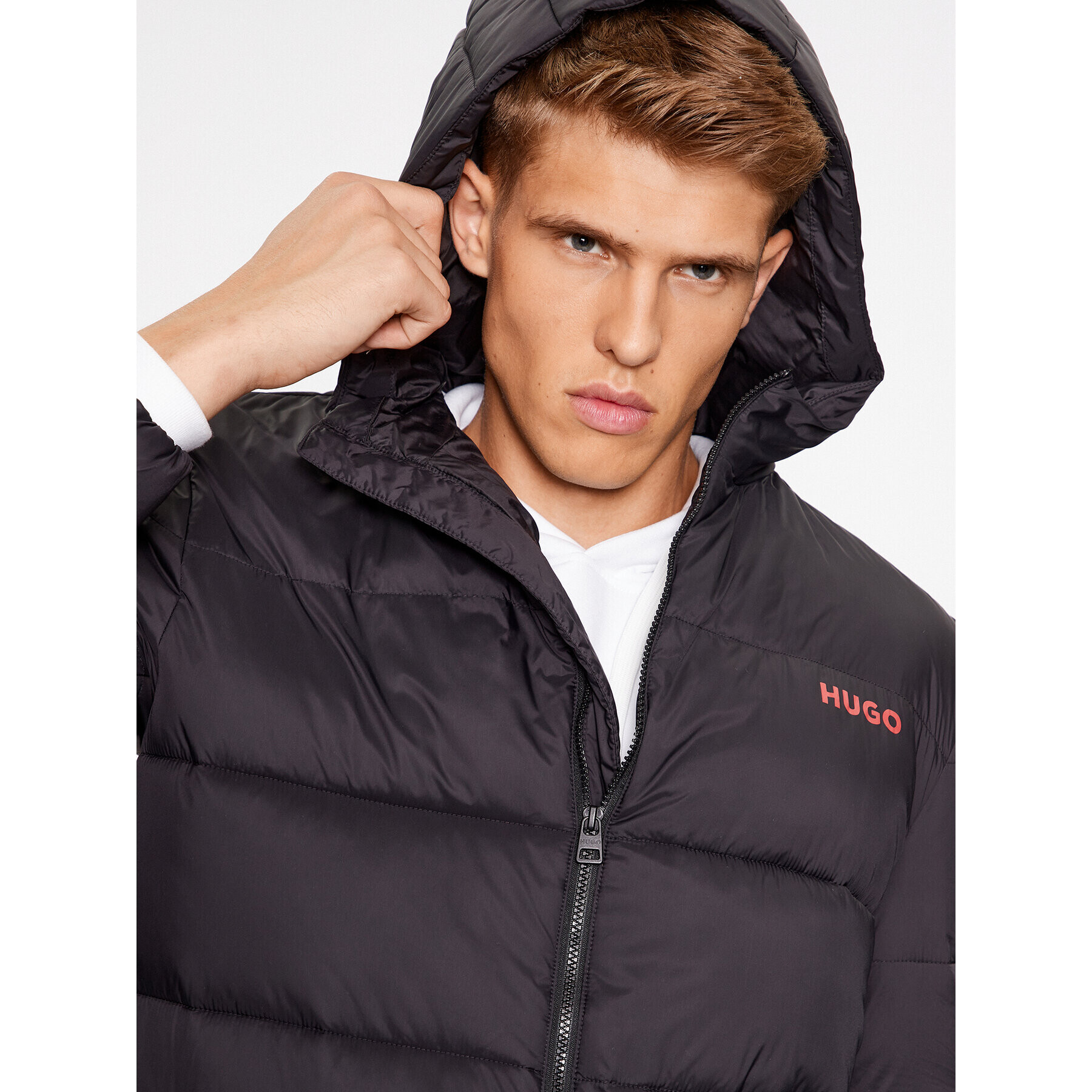 Hugo Geacă din puf Mati 50495228 Negru Regular Fit - Pled.ro