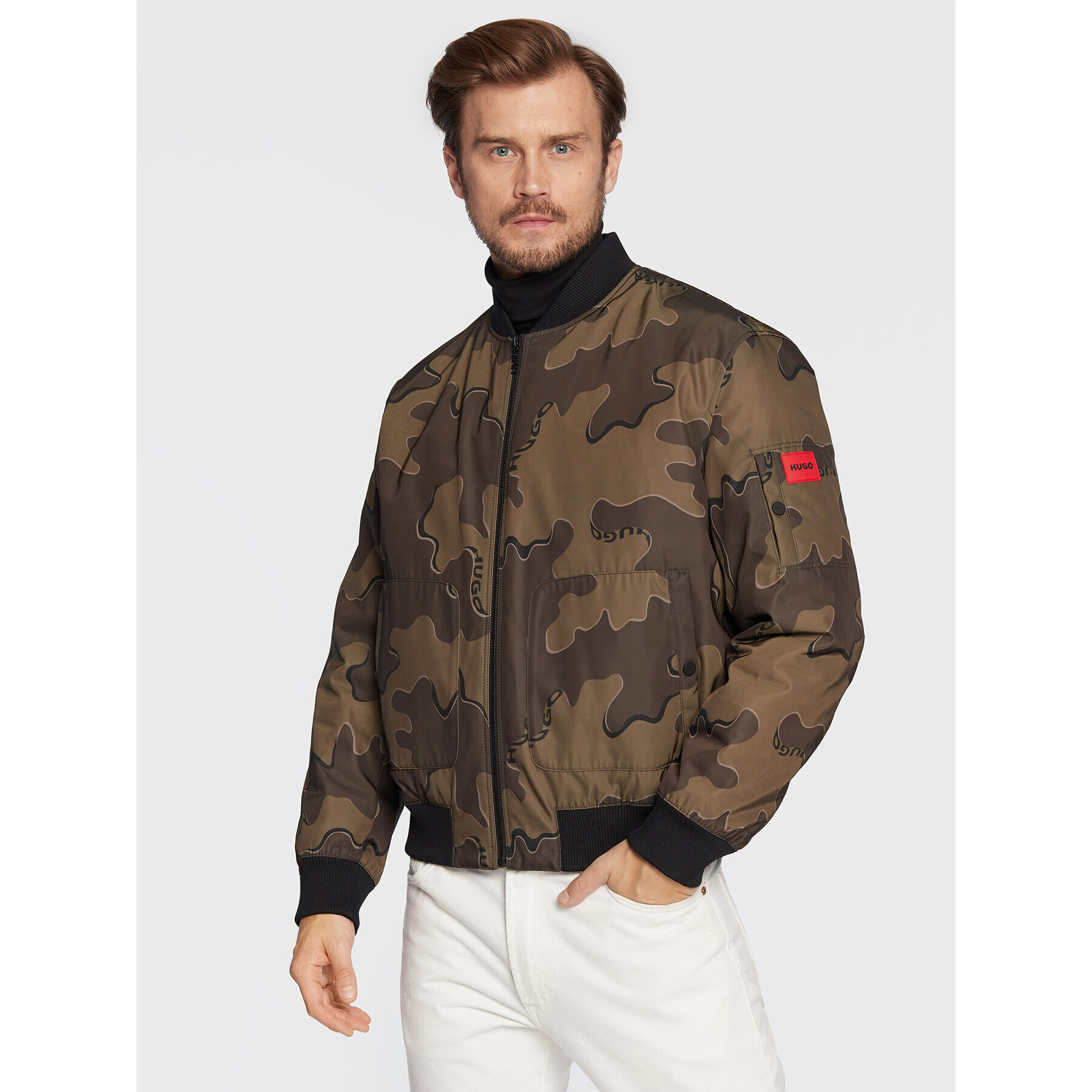 Hugo Geacă bomber Balic2241 50474659 Verde Regular Fit - Pled.ro